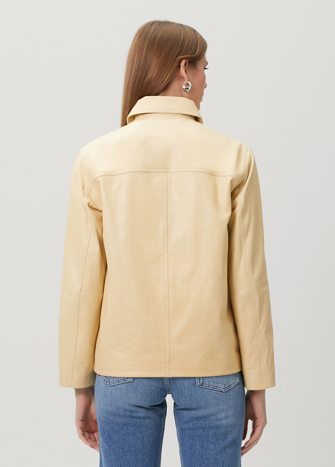 Rag&Bone Sid Sarı Deri Ceket görsel 4