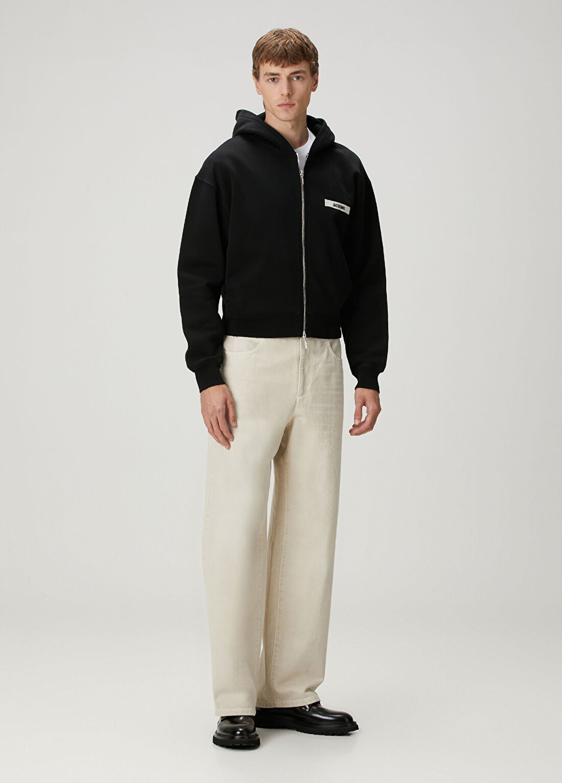 Jacquemus Gros Grain Siyah Kapüşonlu Sweatshirt görsel 2