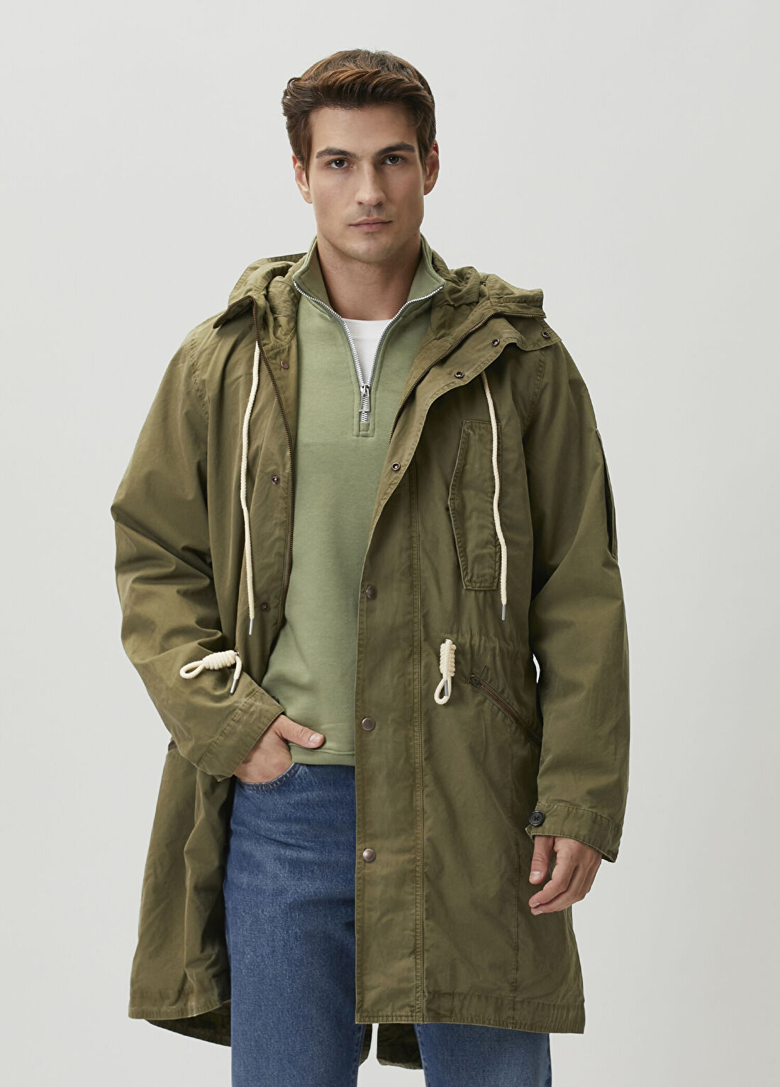 PS Paul Smith Yeşil Kapüşonlu Parka