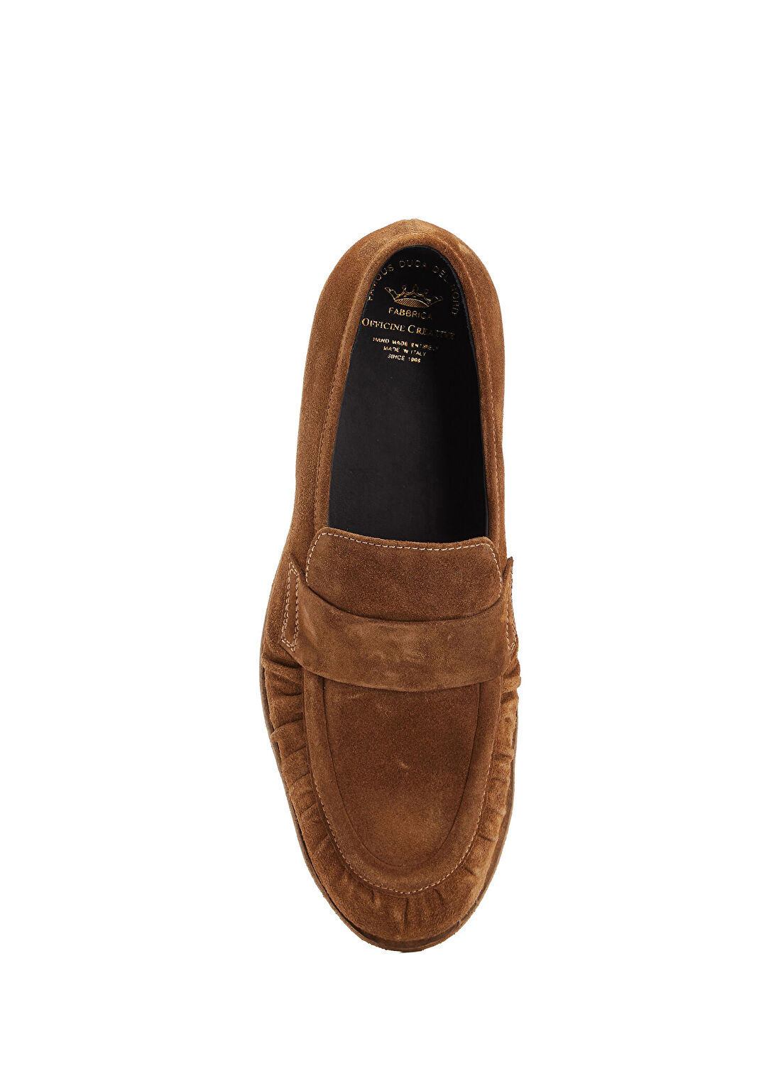 Officine Creative Solitude Taba Kadın Süet Loafer görsel 4