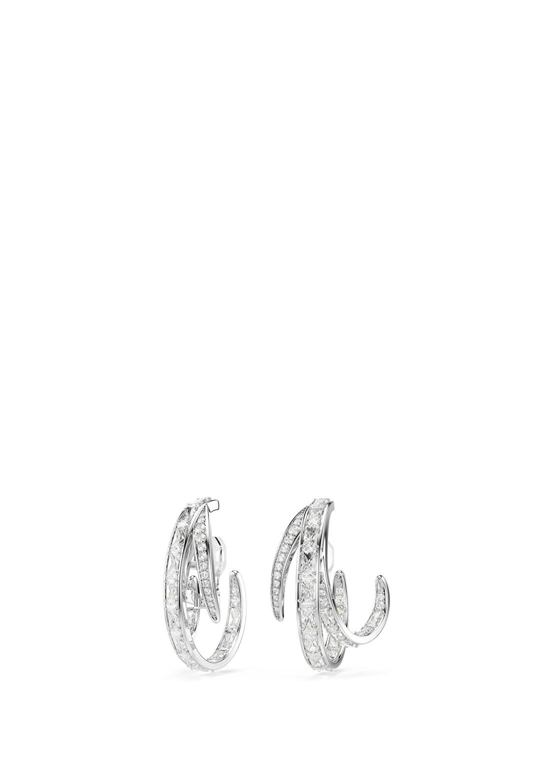 Swarovski 5756046 Vienna Clip Earrings Mixed Cuts White Rodyum Kaplama Kadın Küpe