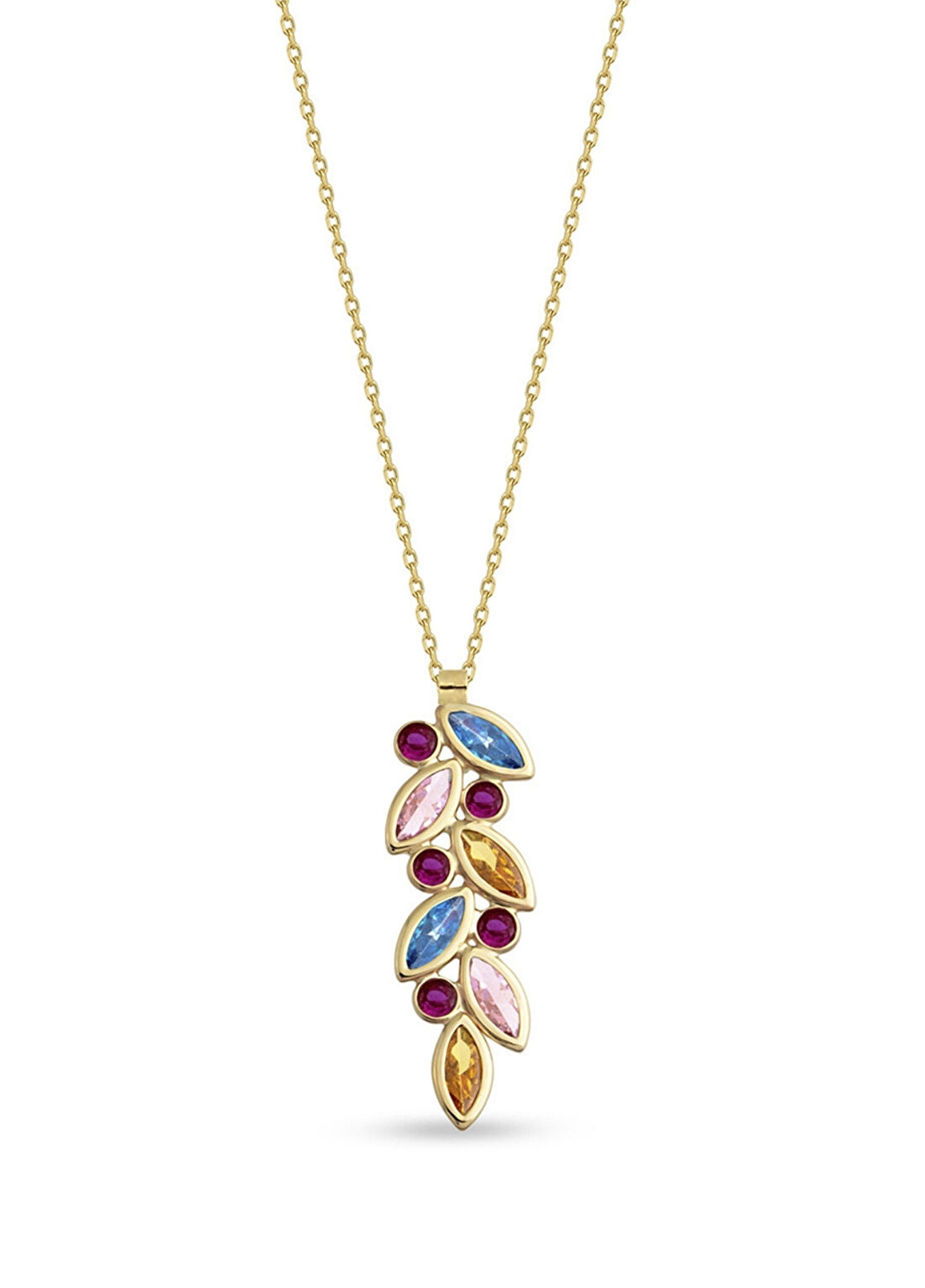 Orena Jewelry Sapphire Grape 14 Ayar Altın Kadın Kolye