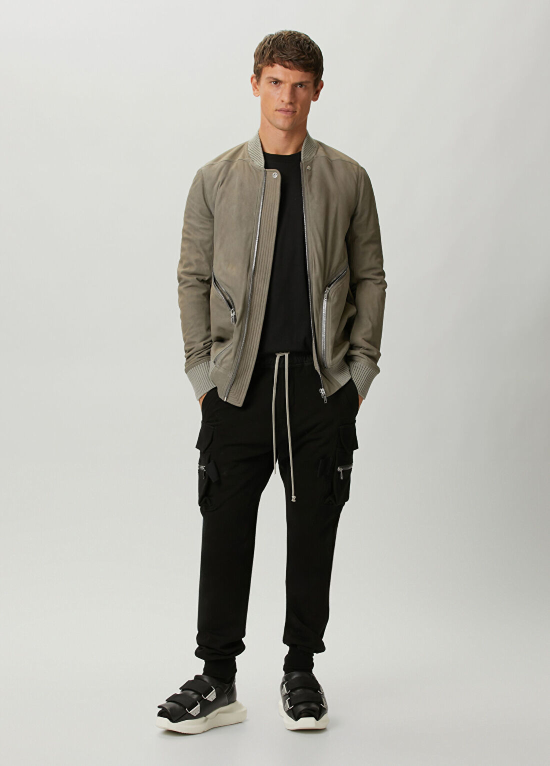 Rick Owens Siyah Beli Kordonlu Jogger Eşofman Altı