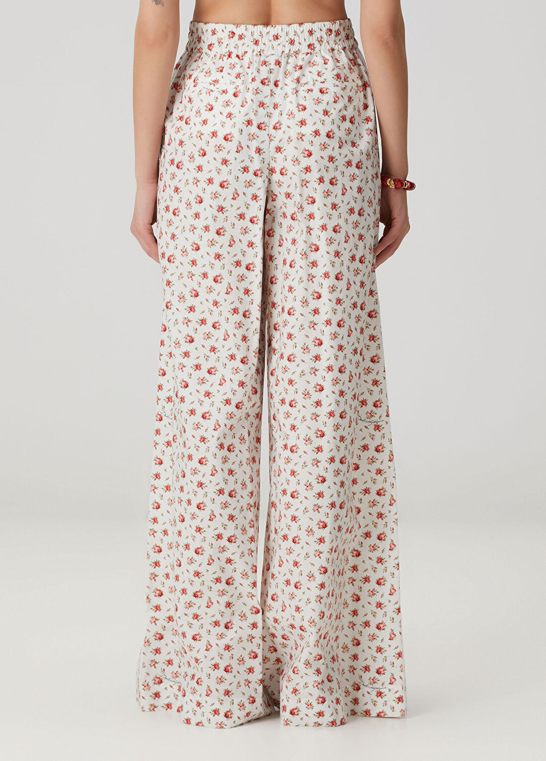 Dolce&Gabbana Beyaz Çiçekli Pantolon görsel 4