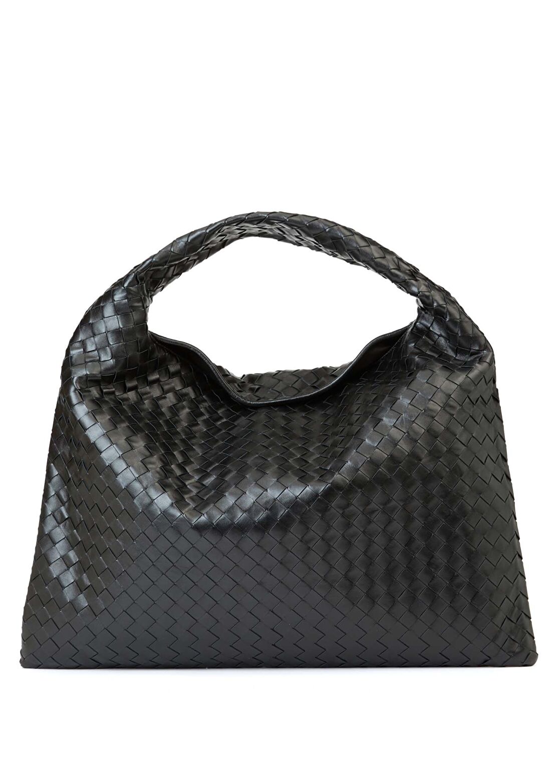 Bottega Veneta Siyah Örgü Dokulu Kadın Deri Çanta