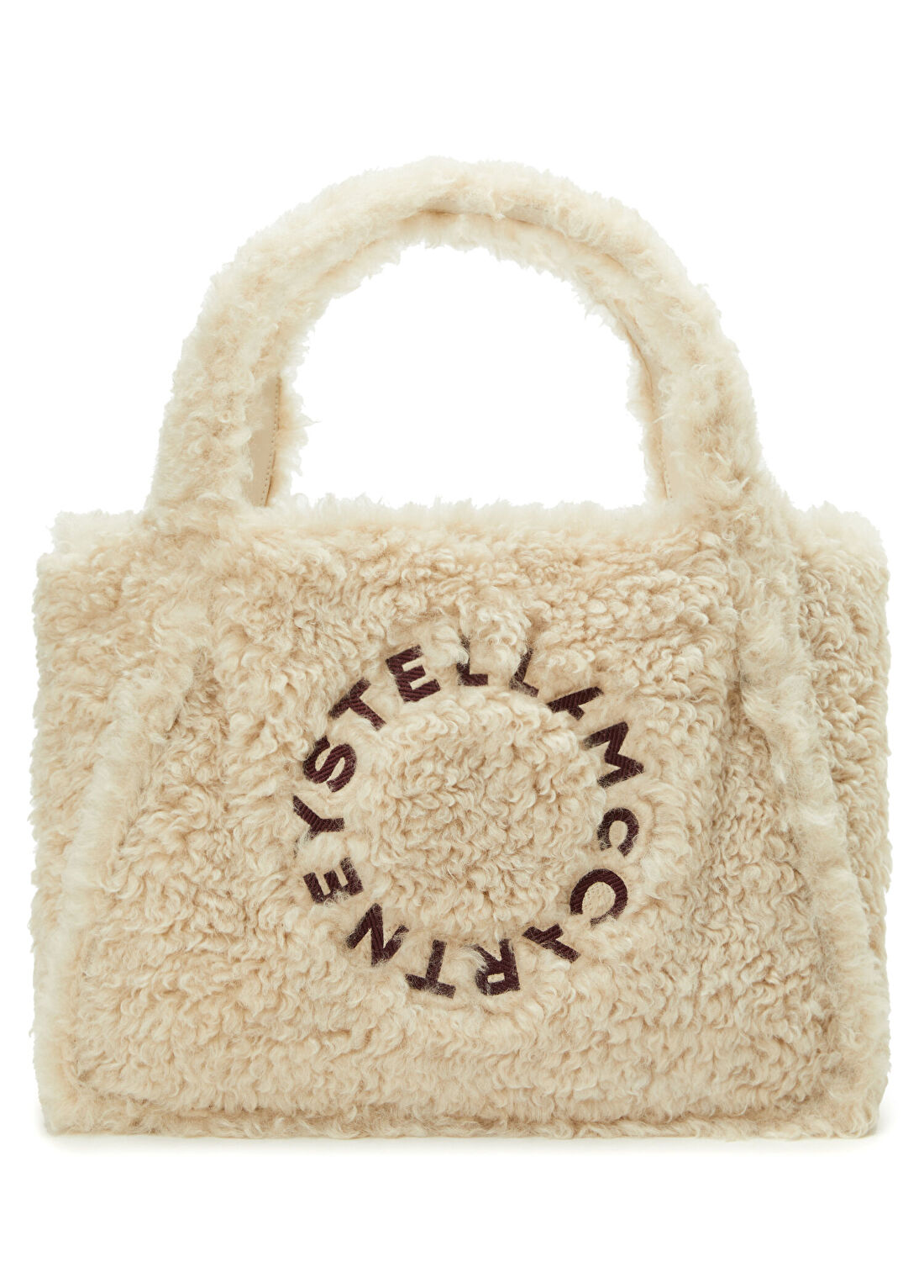 Stella McCartney Ekru Shearling Dokulu Kadın Çanta