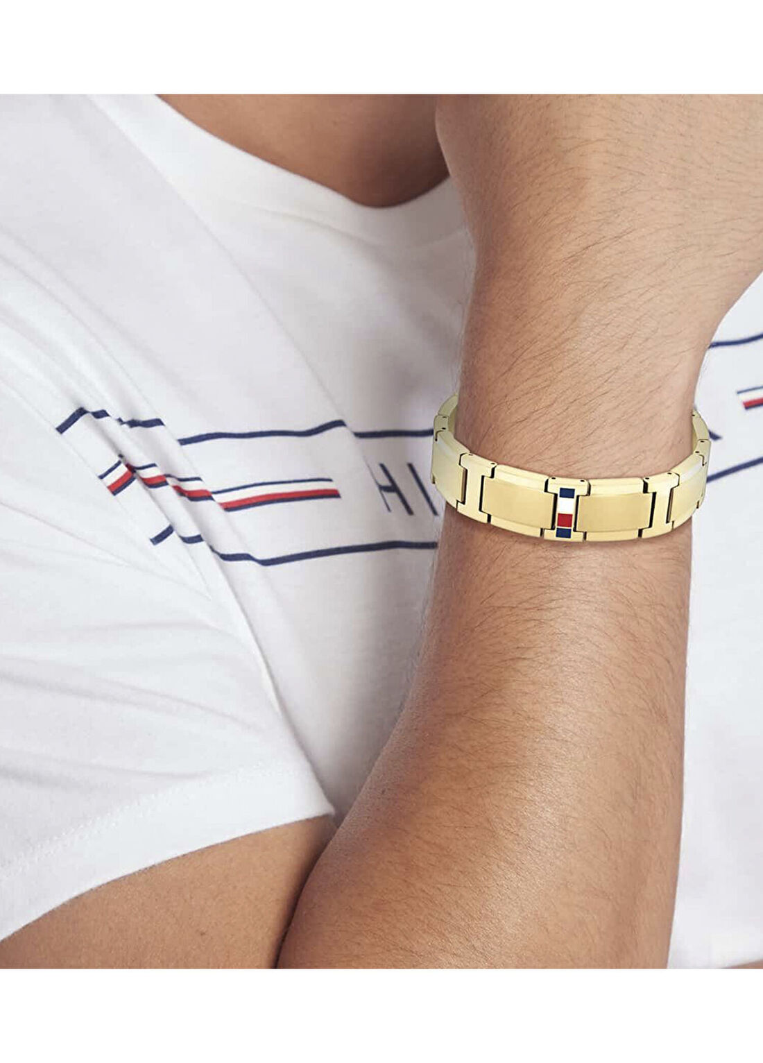 Tommy Hilfiger THJ2790658 Altın Rengi Çelik Erkek Bileklik görsel 2