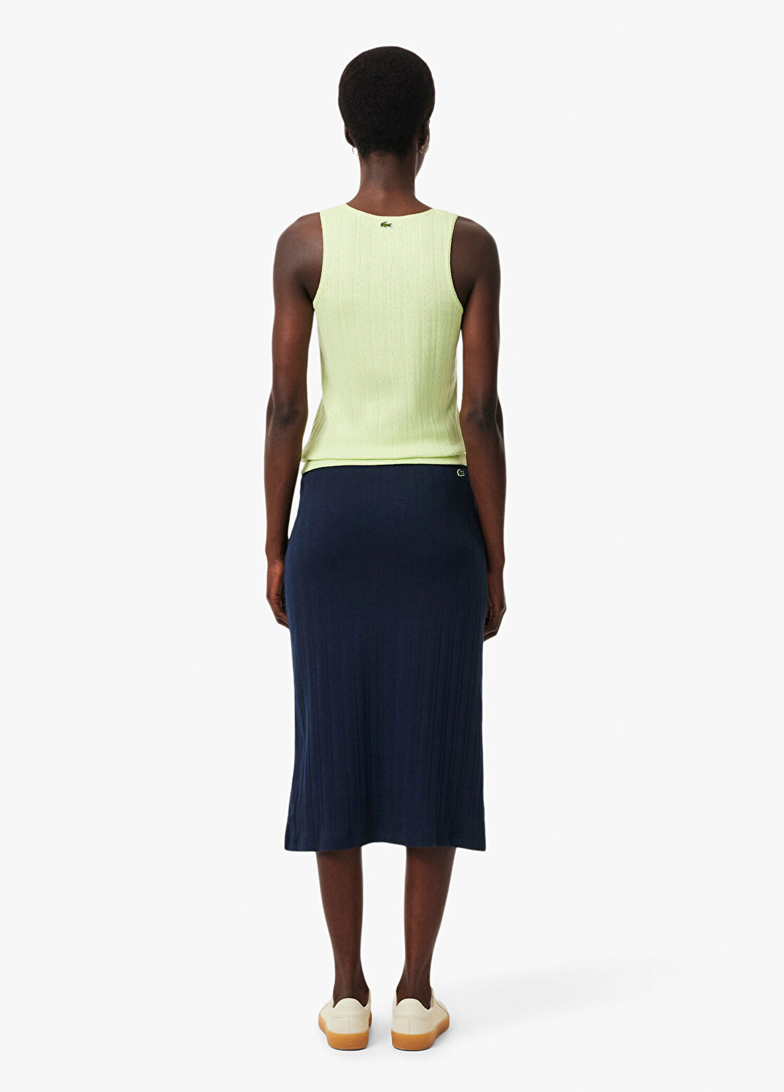 Lacoste Lacivert Flare Fit Kadın Midi Boy Etek görsel 3
