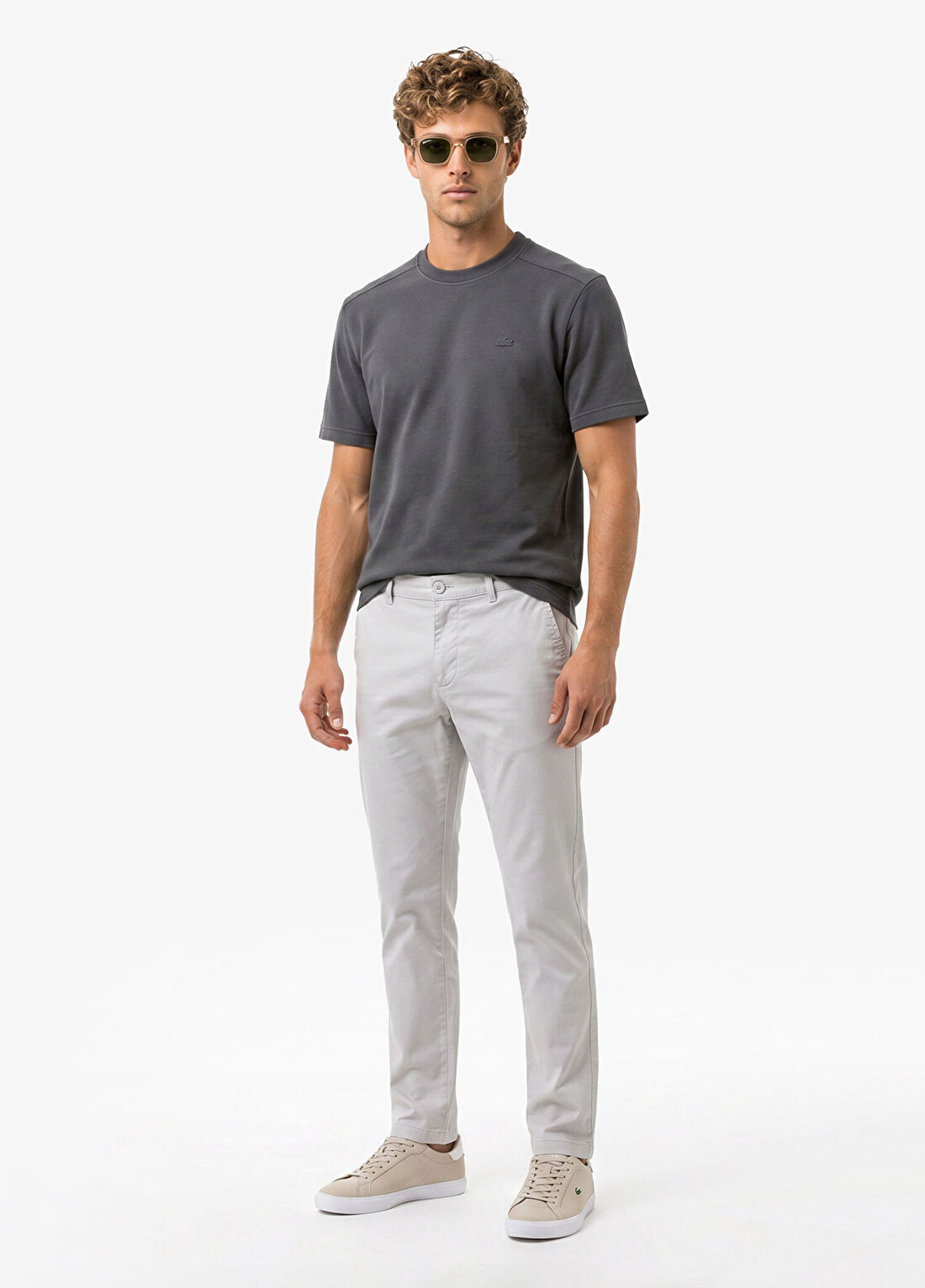 Lacoste Gri Slim Fit Erkek Chino Pantolon