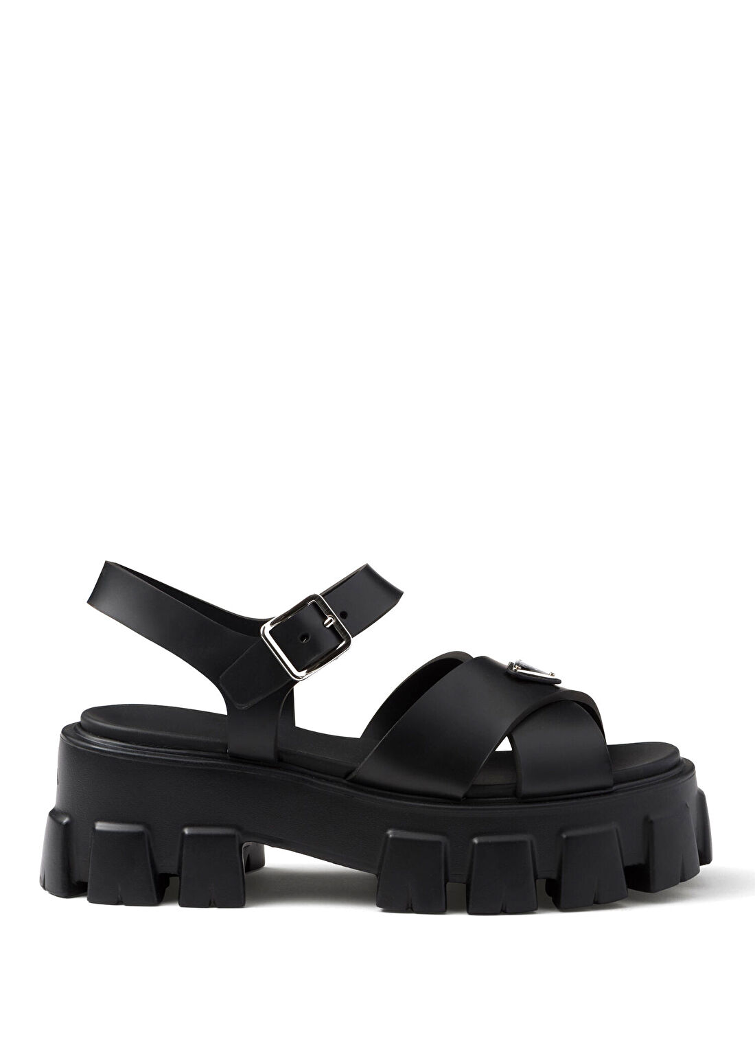 Prada Monolith Kauçuk Siyah Kadın Sandalet