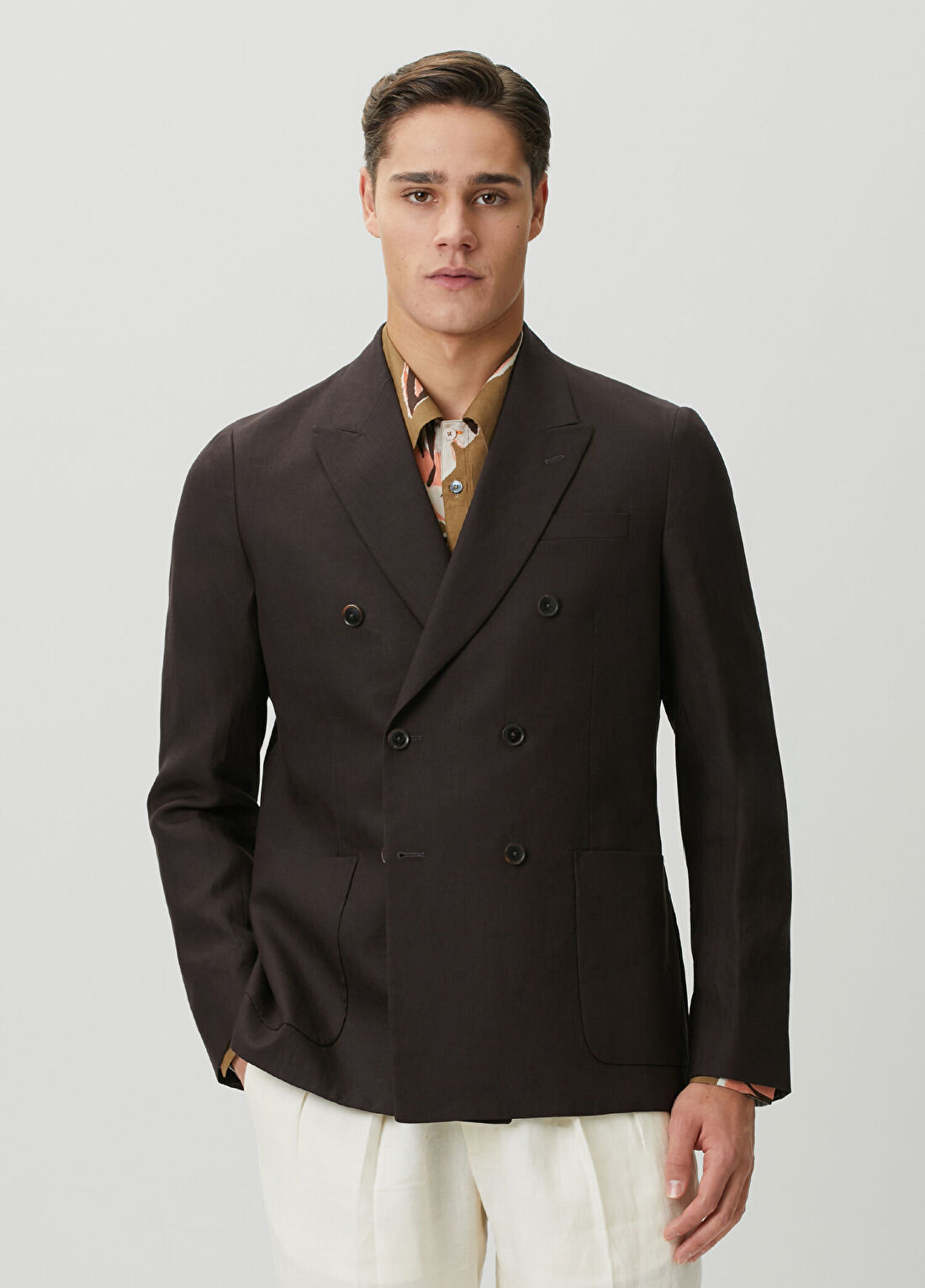 Paul Smith Bordo Kruvaze Keten Ceket