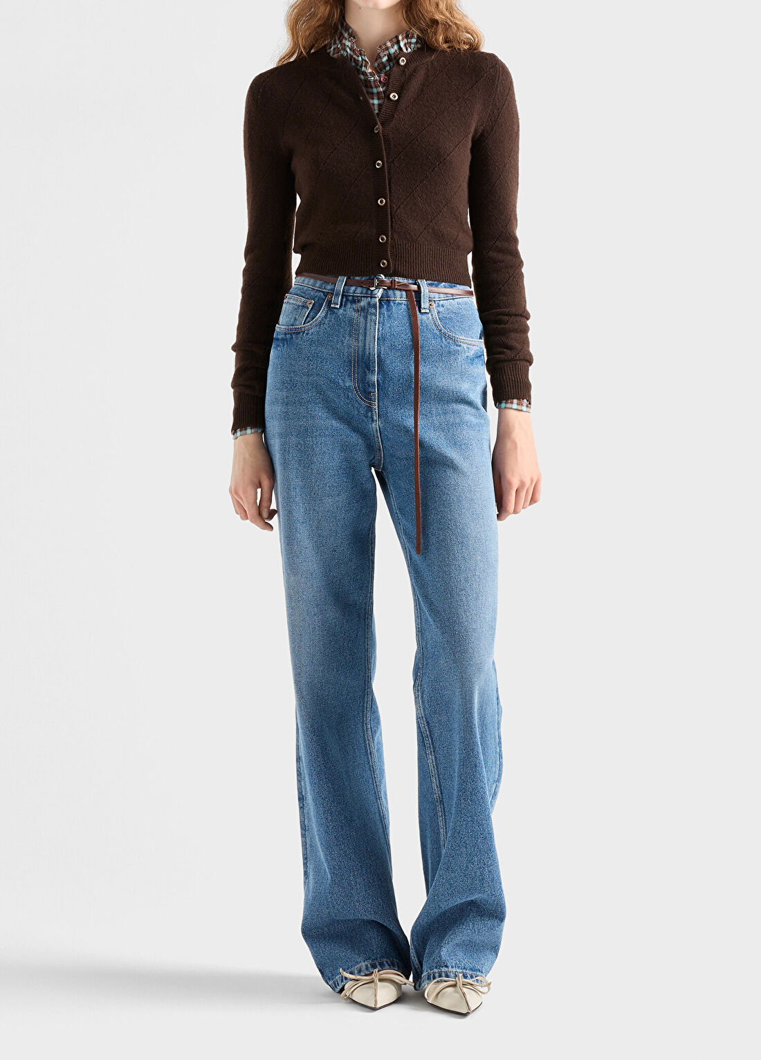 Prada Mavi Kadın Denim Pantolon görsel 2