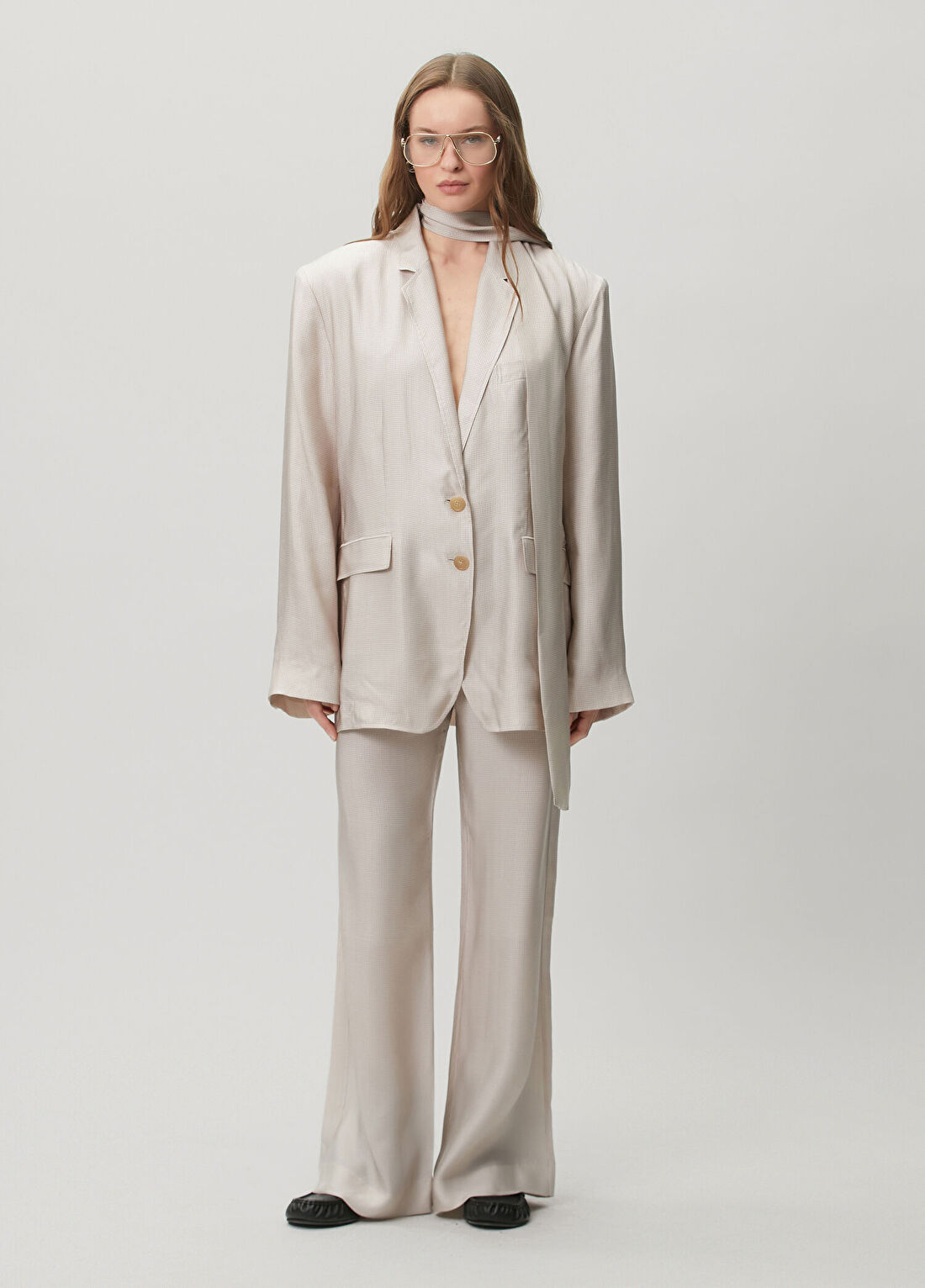 Acne Studios Bej Desenli Pantolon