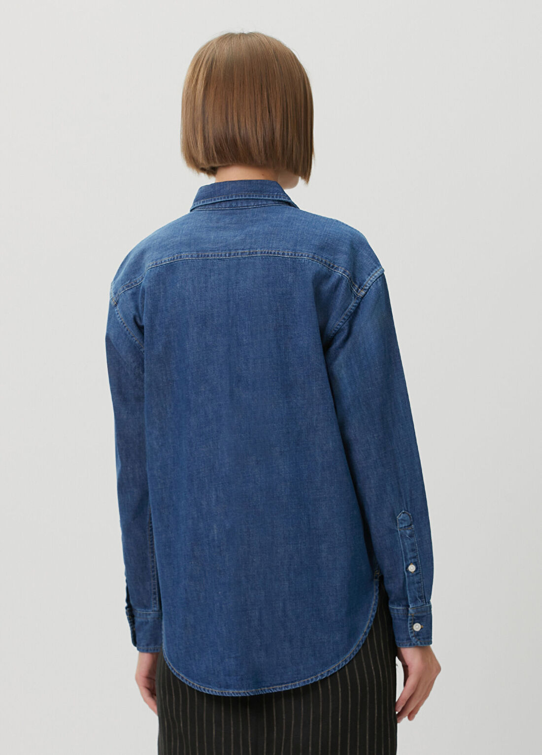 Lauren Ralph Lauren Mavi Denim Gömlek görsel 4