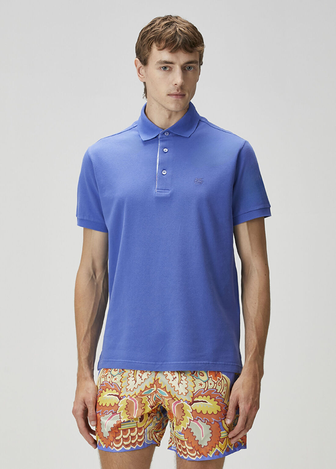 Etro Mavi Polo Yaka T-shirt