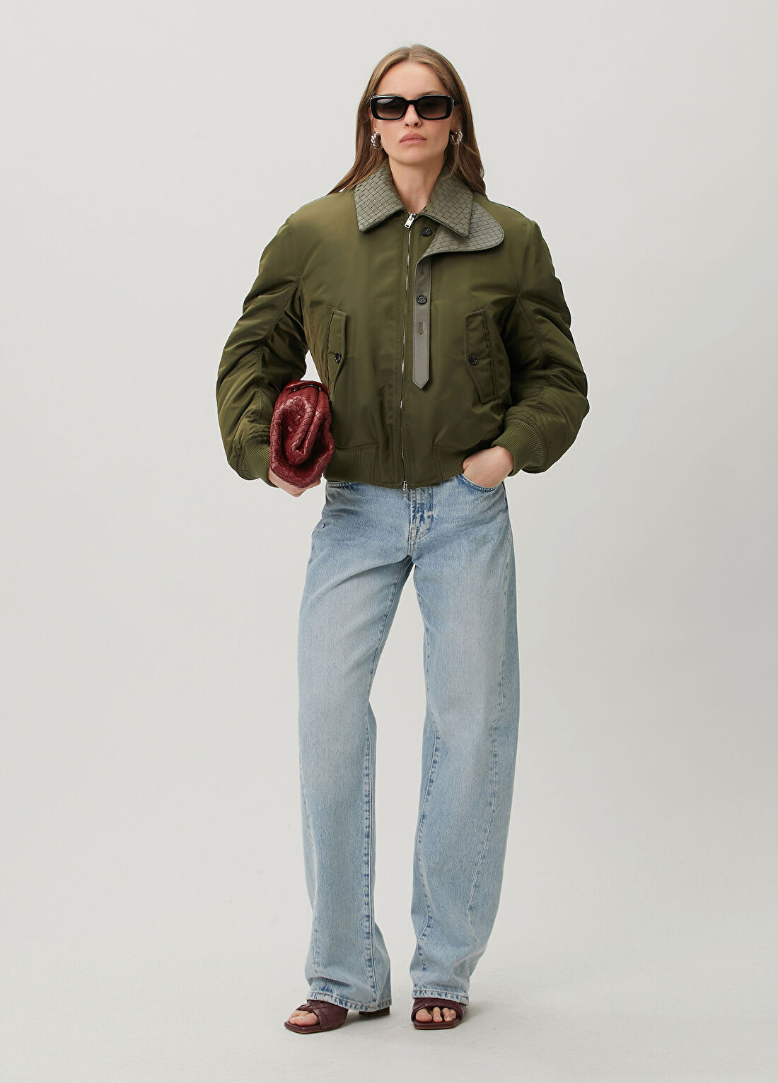 Bottega Veneta Yeşil Bomber Ceket görsel 2