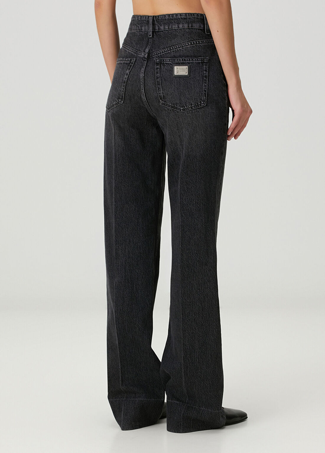 Dolce&Gabbana Siyah Flared Jean Pantolon görsel 4