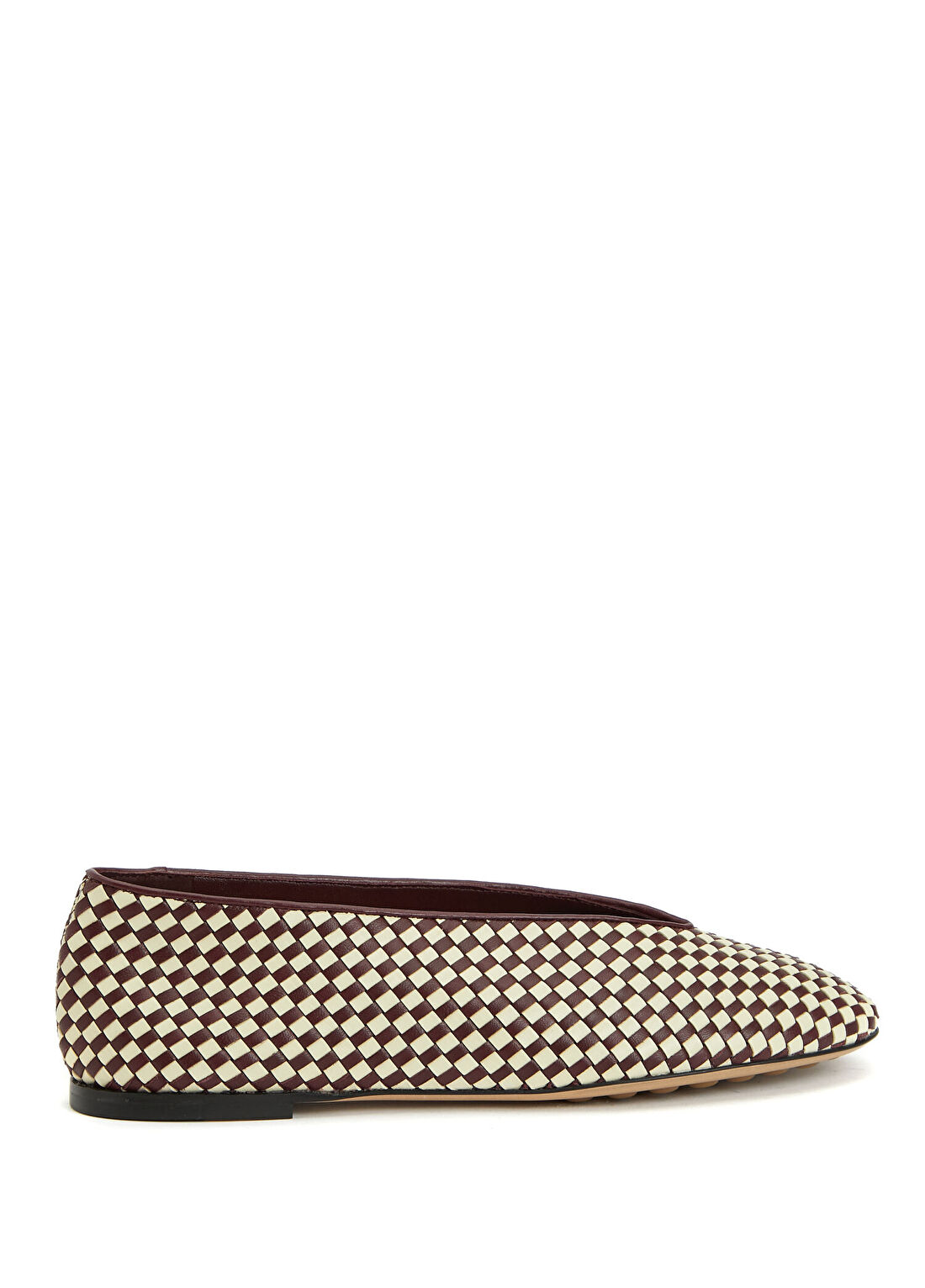 Bottega Veneta Bordo Krem Deri Babet
