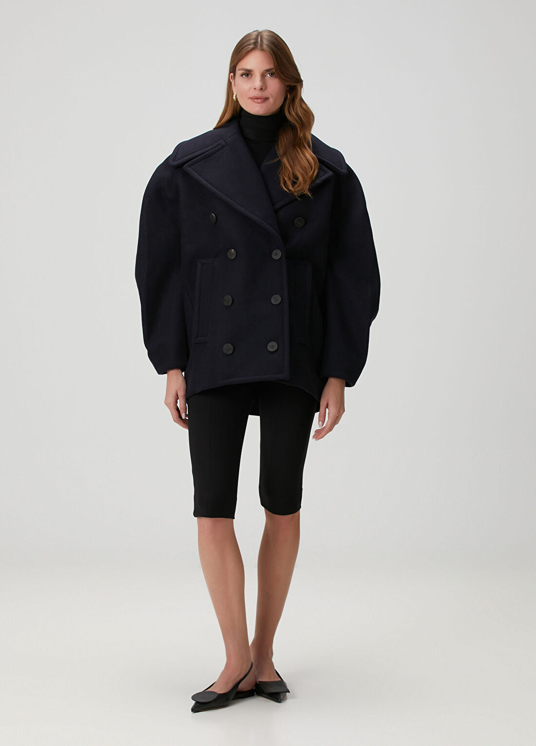Jacquemus Lacivert Yün Kaban görsel 2