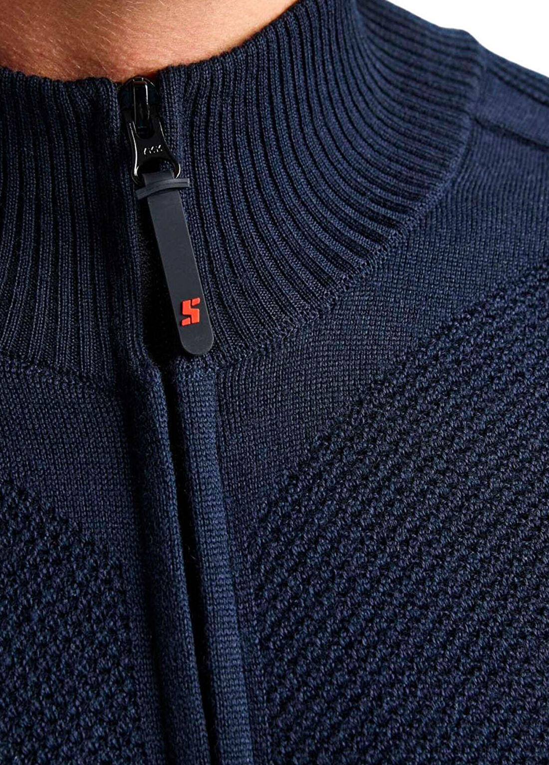 Slam Techknit Cardigan Mavi Erkek Spor Ceket görsel 3