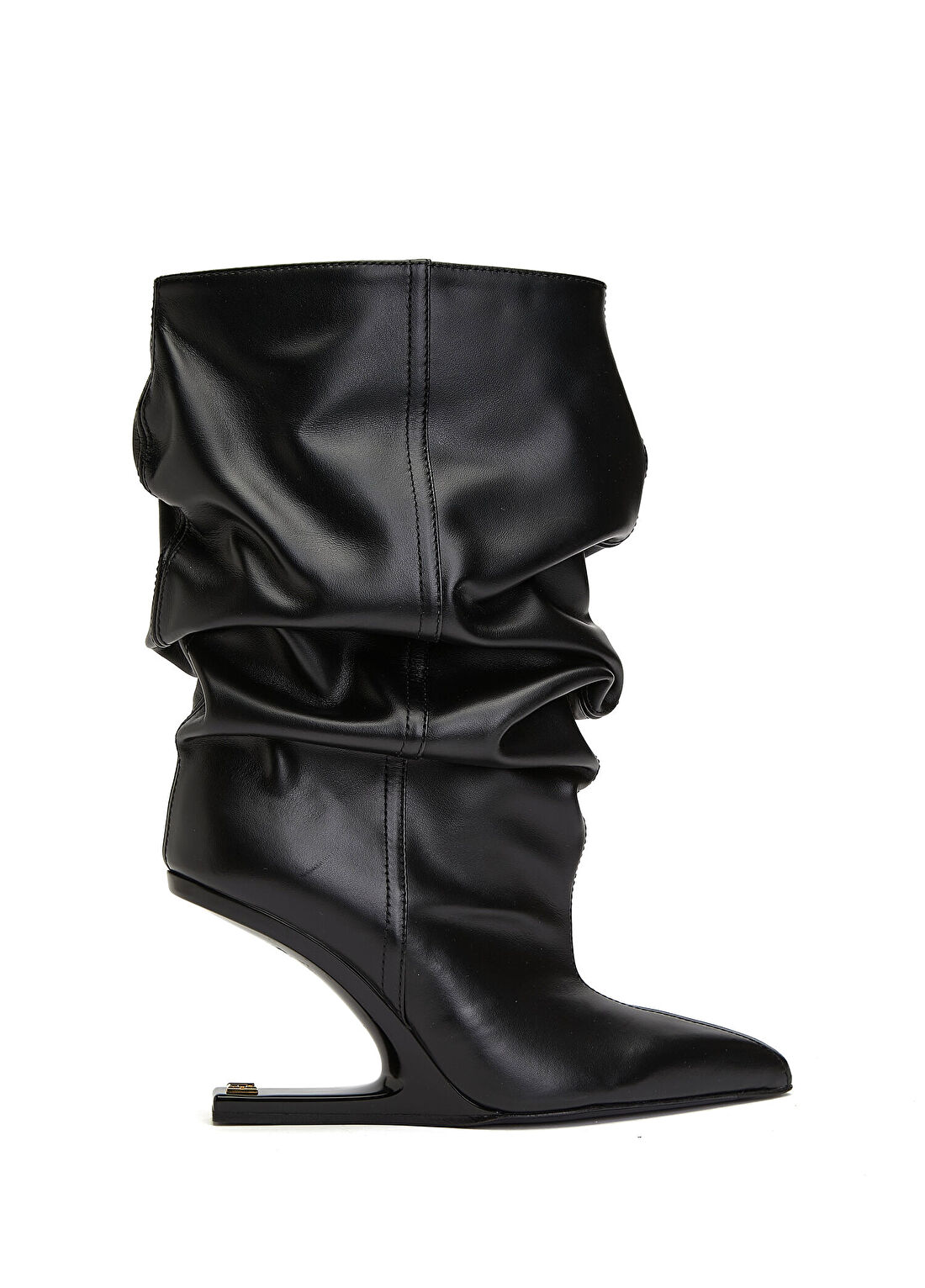 Balmain No Wedge Siyah Kadın Deri Bot