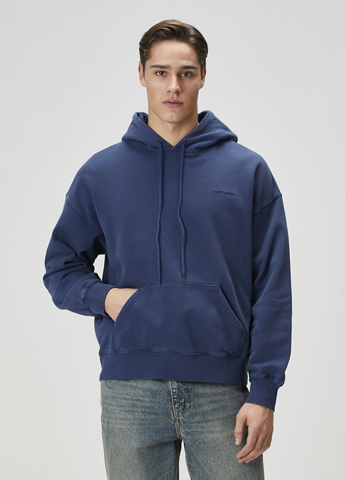 Carhartt WIP Mavi Kapüşonlu Sweatshirt