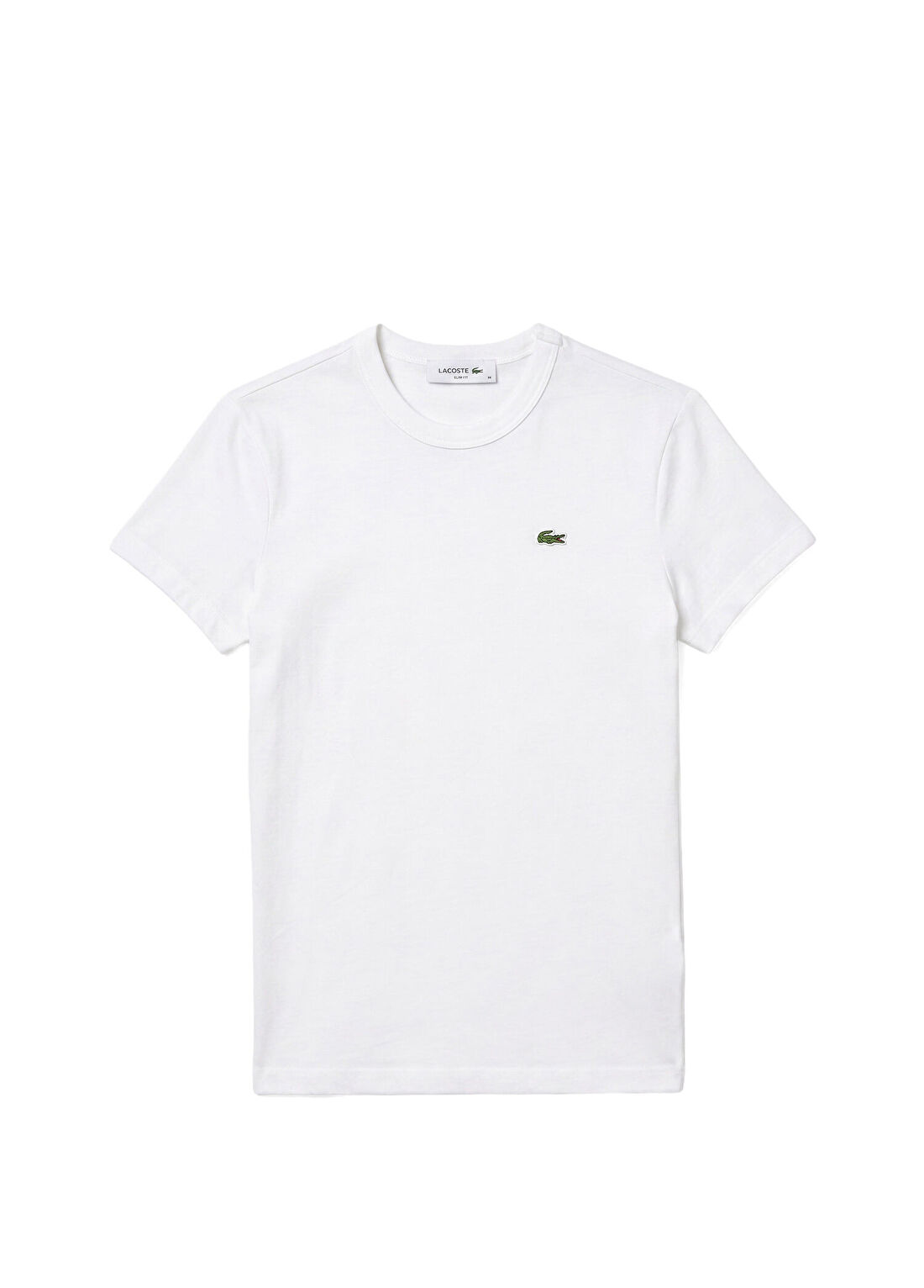 Lacoste Beyaz Bisiklet Yaka Slim Fit Kısa Kollu Kadın T-shirt görsel 3
