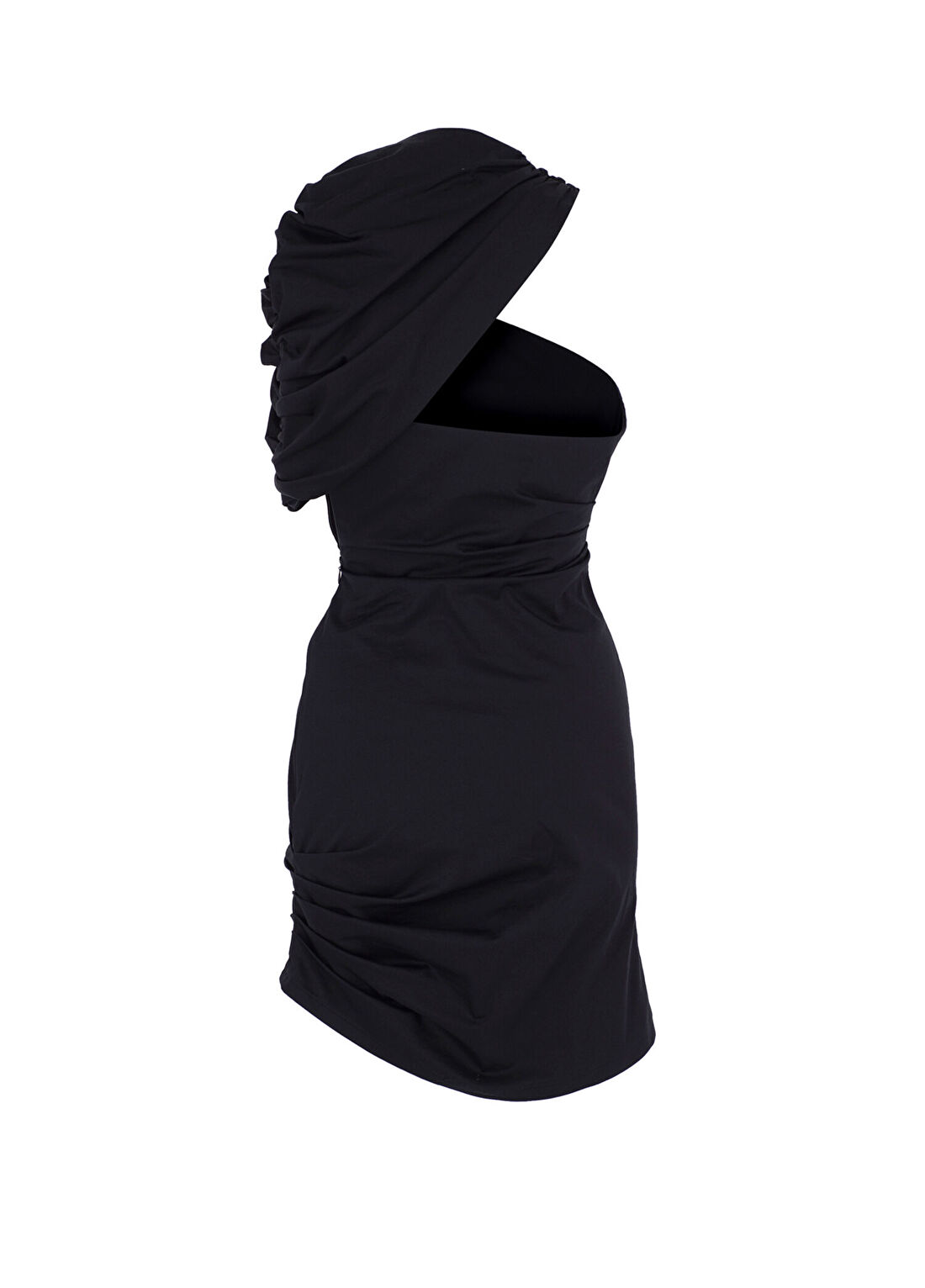 Ghüt W Me Fab Siyah Yaka Detaylı Kolsuz Slim Fit Kadın Mini Elbise görsel 2