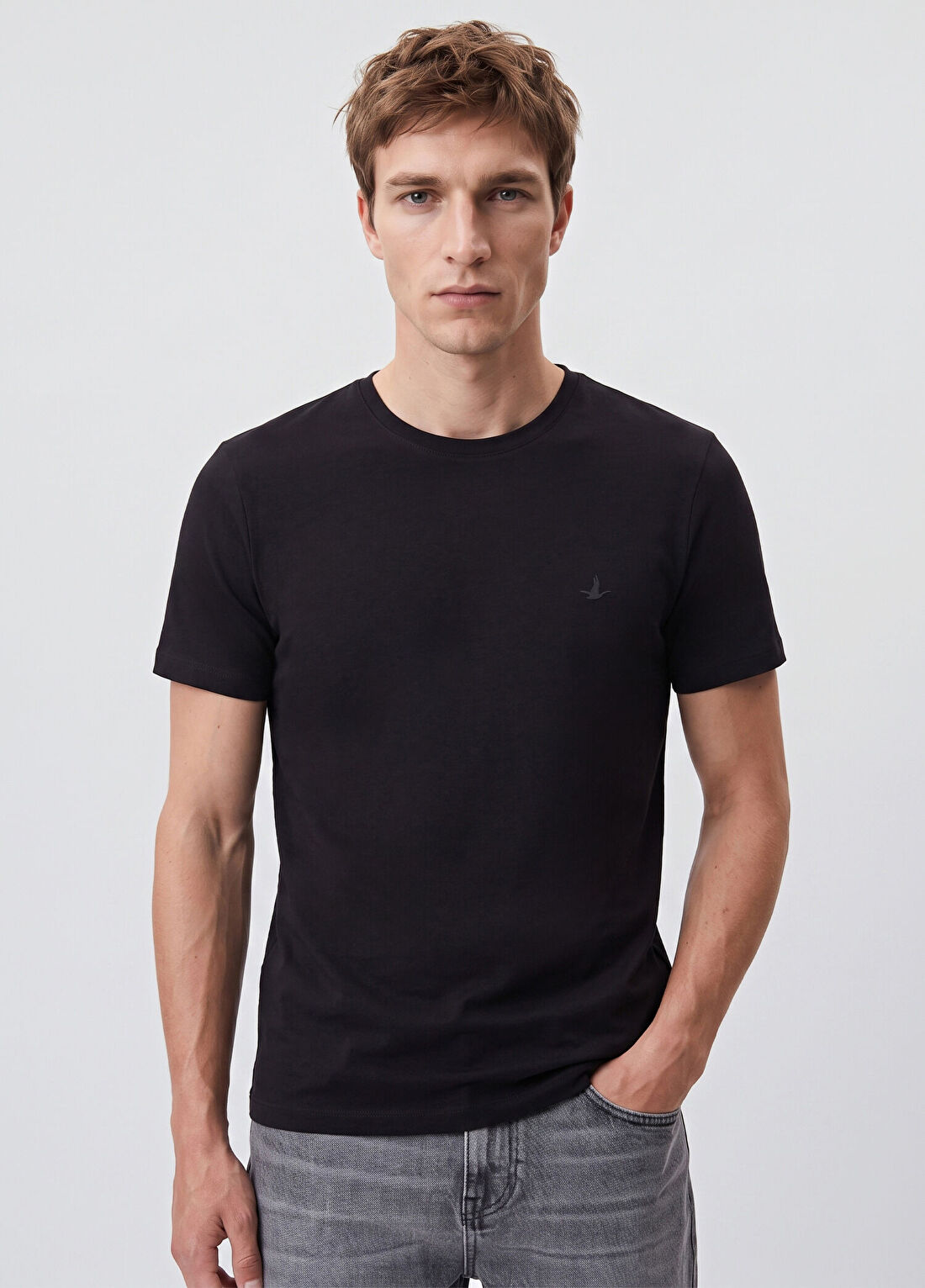 Beymen Club Regular Fit Siyah Basic T-shirt görsel 2