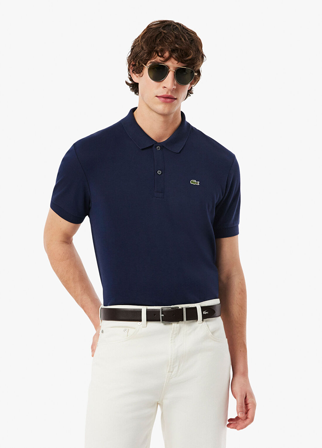 Lacoste Lacivert Polo Yaka Regular Fit Kısa Kollu Erkek T-Shirt