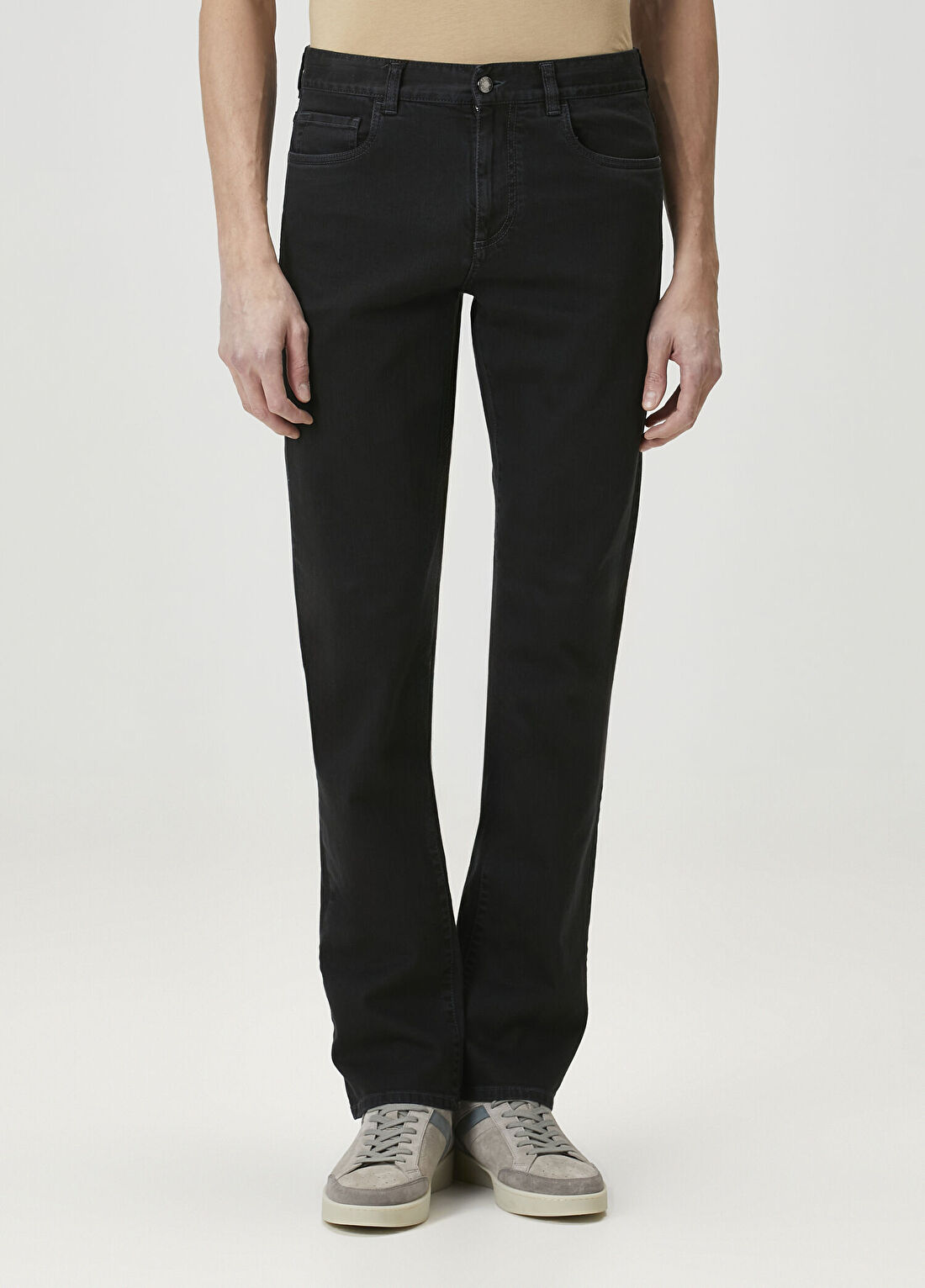 Canali Siyah Jean Pantolon görsel 2