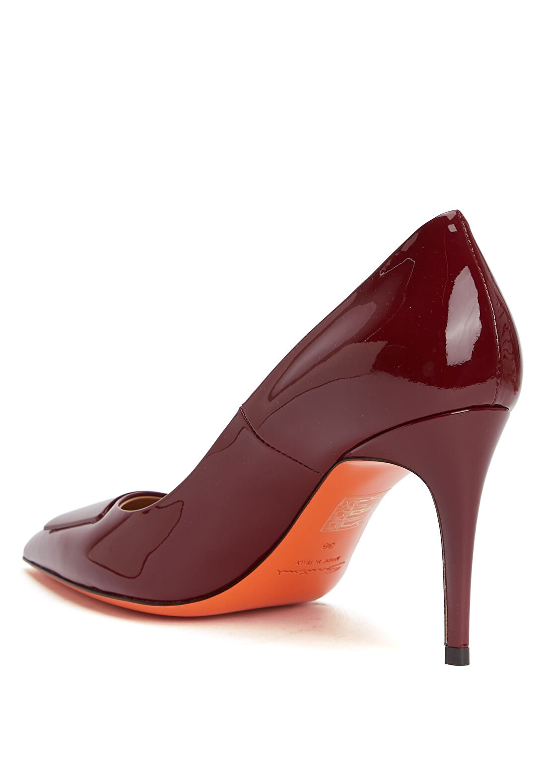 Santoni Bordo Deri Stiletto görsel 3