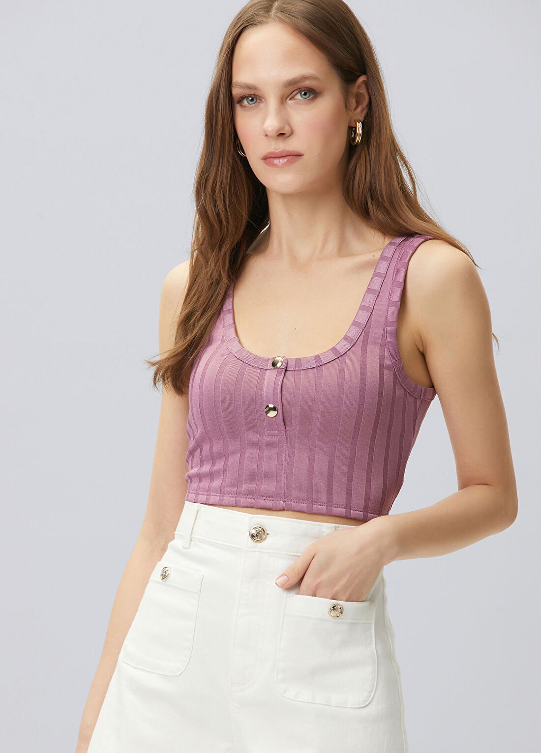 Network Menekşe Örme Büstiyer