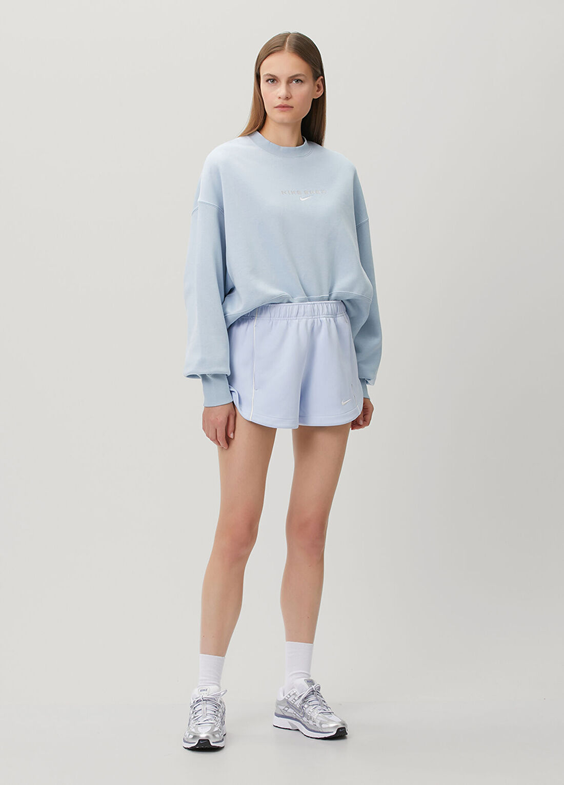 Nike Sportswear Phoenix Fleece Shox Mavi Sweatshirt görsel 2