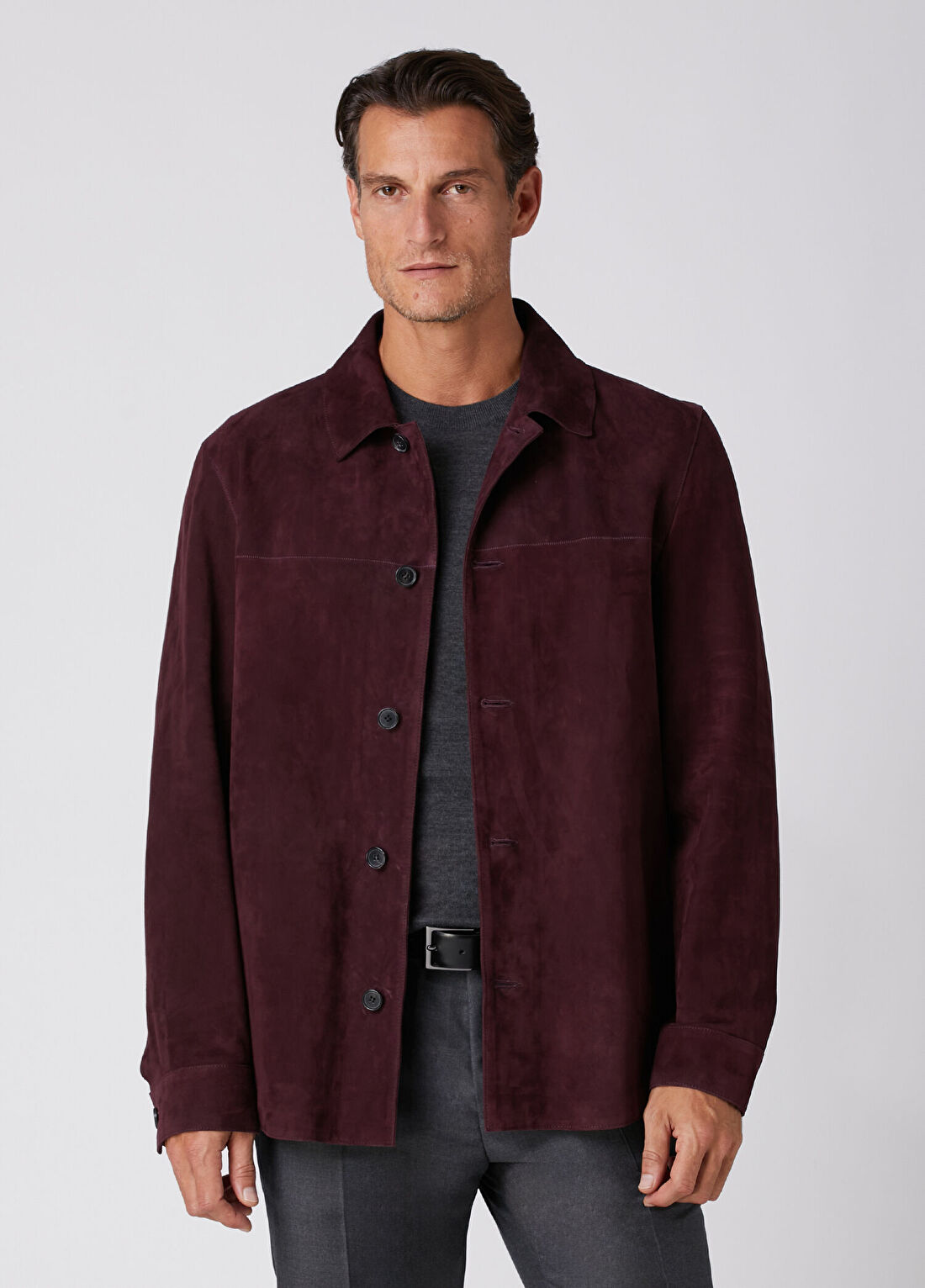 Beymen Collection Bordo Süet Gömlek görsel 3