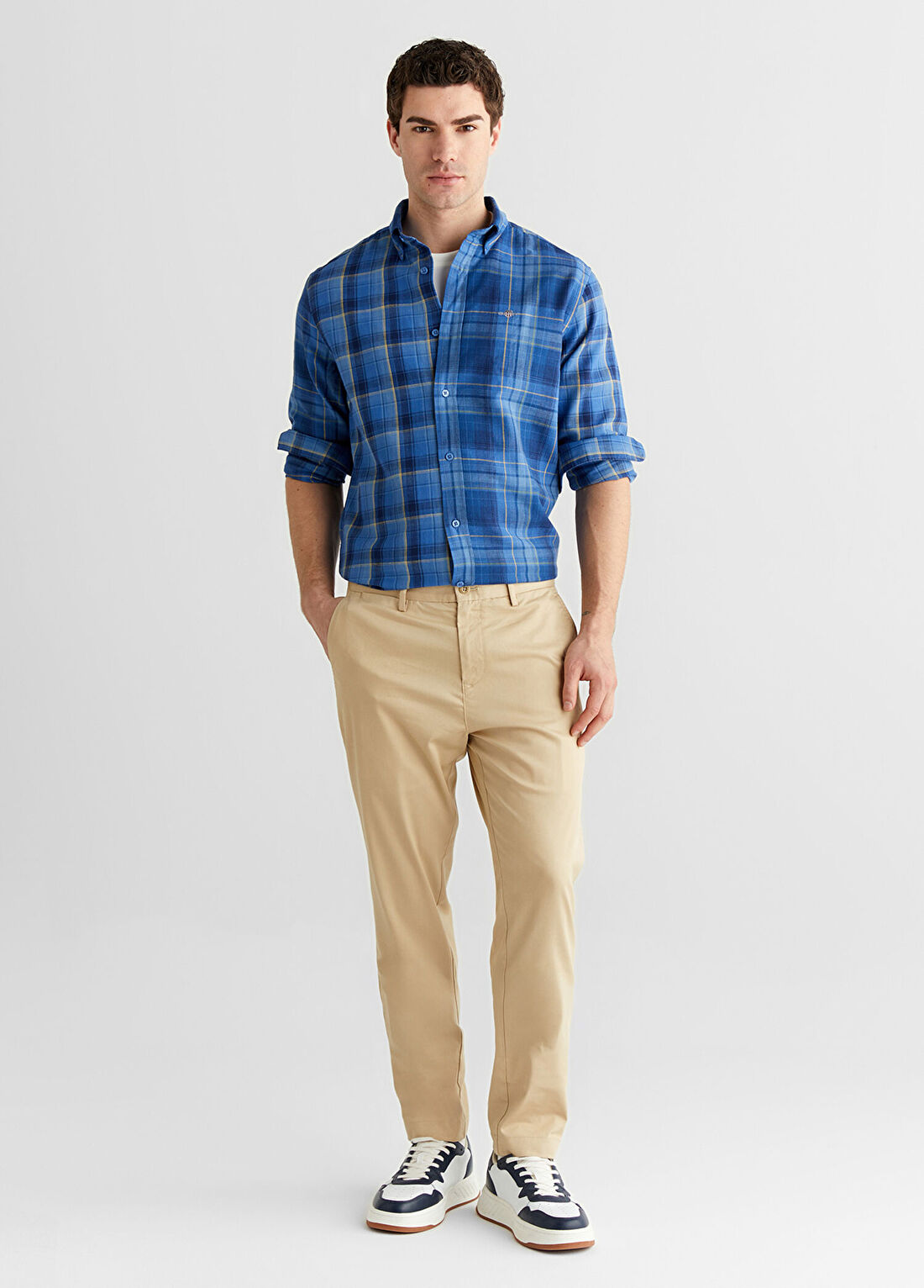 Gant Bej Slim Fit Erkek Pantolon