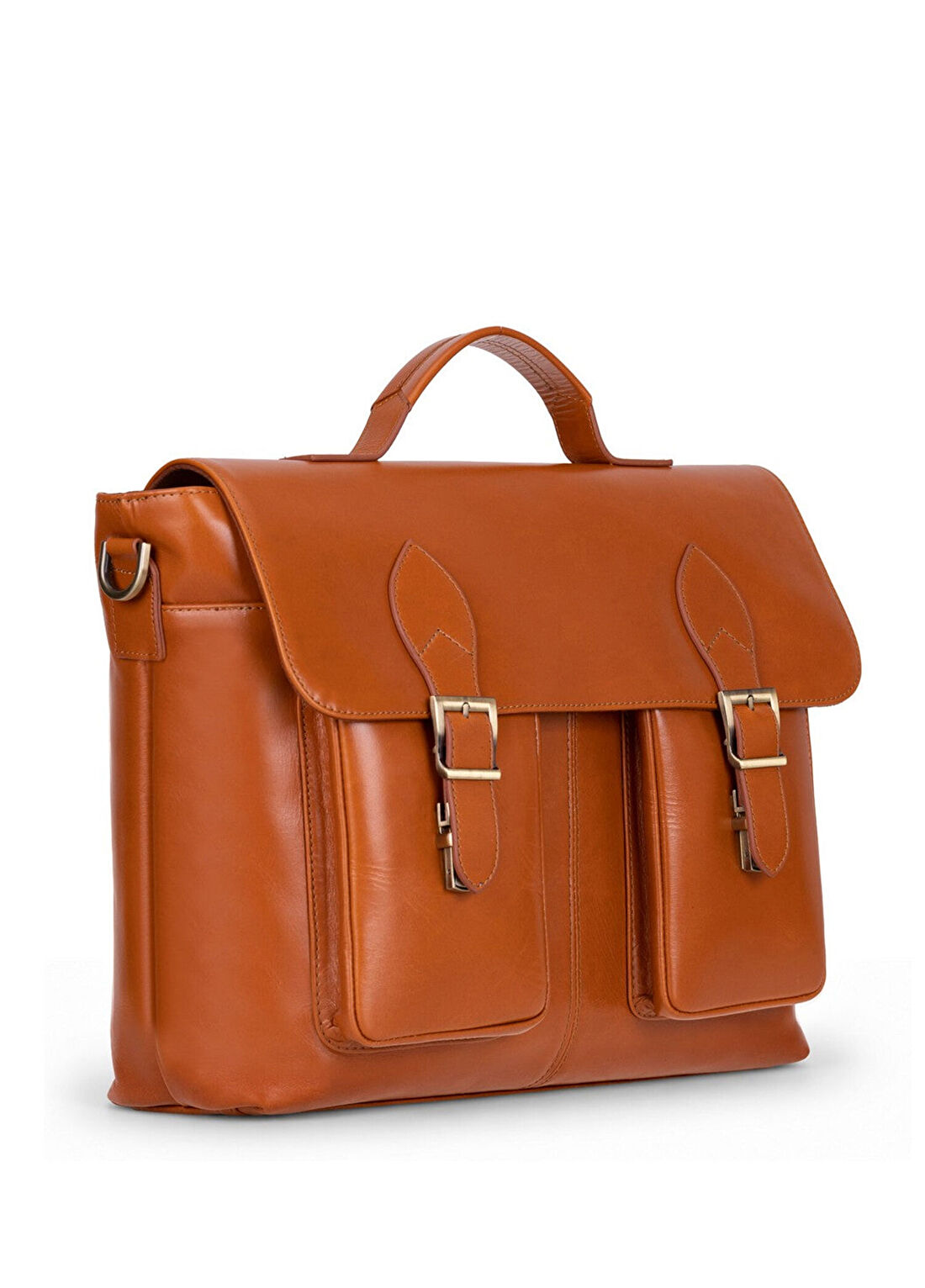 Bloominbag RivoliCognac Tan Taba Deri 13/14" Unisex Laptop ve Evrak Çantası görsel 2