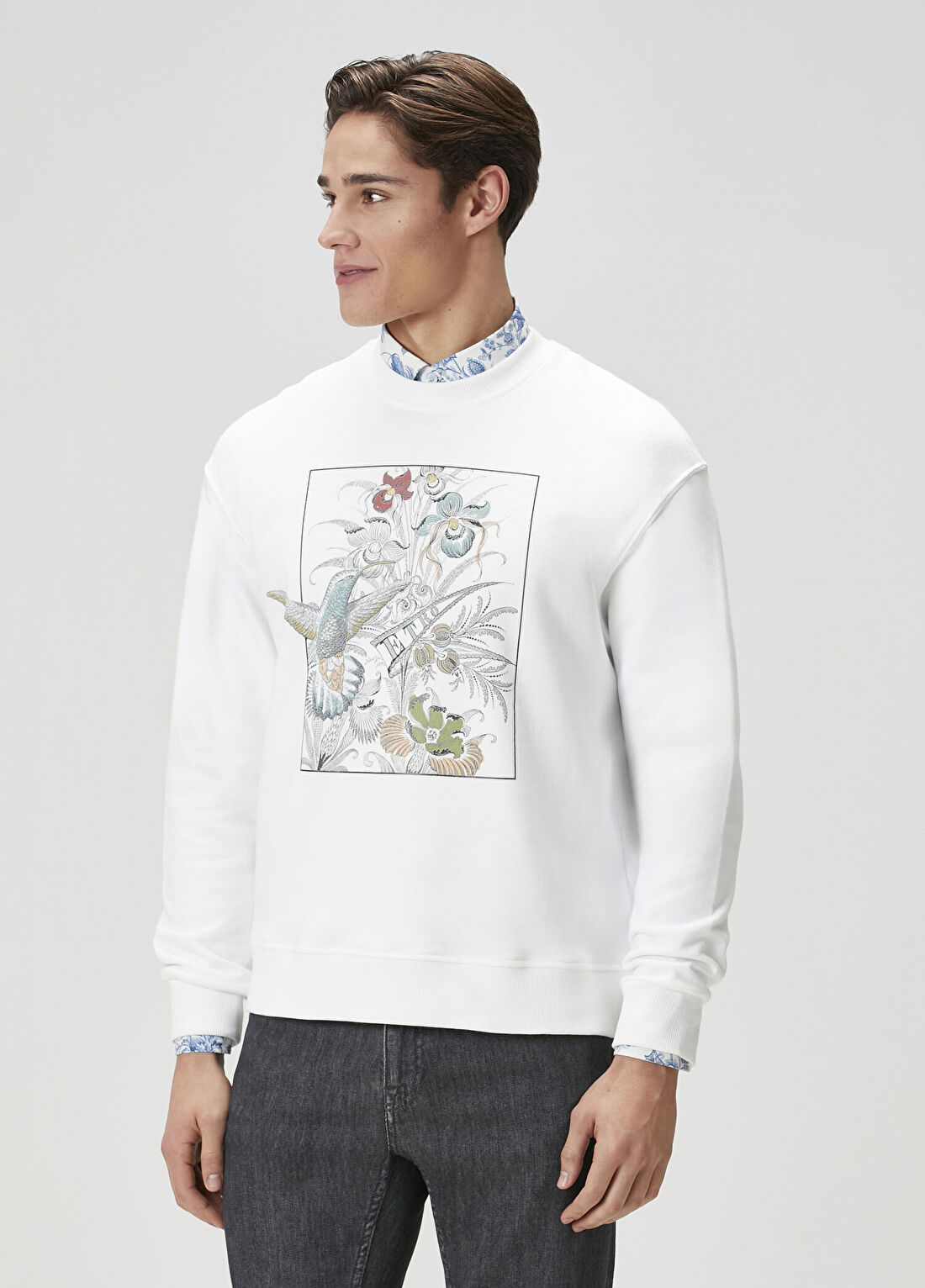Etro Beyaz Logo Detaylı Sweatshirt görsel 3