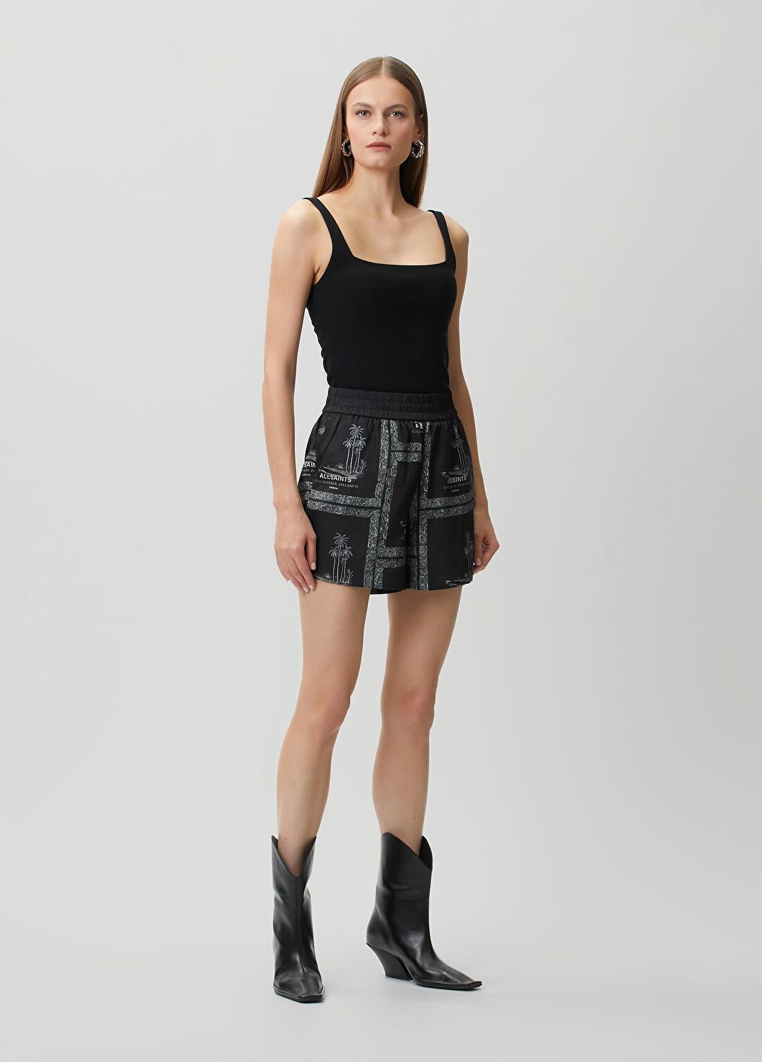 AllSaints Lettie Siyah Mini Şort