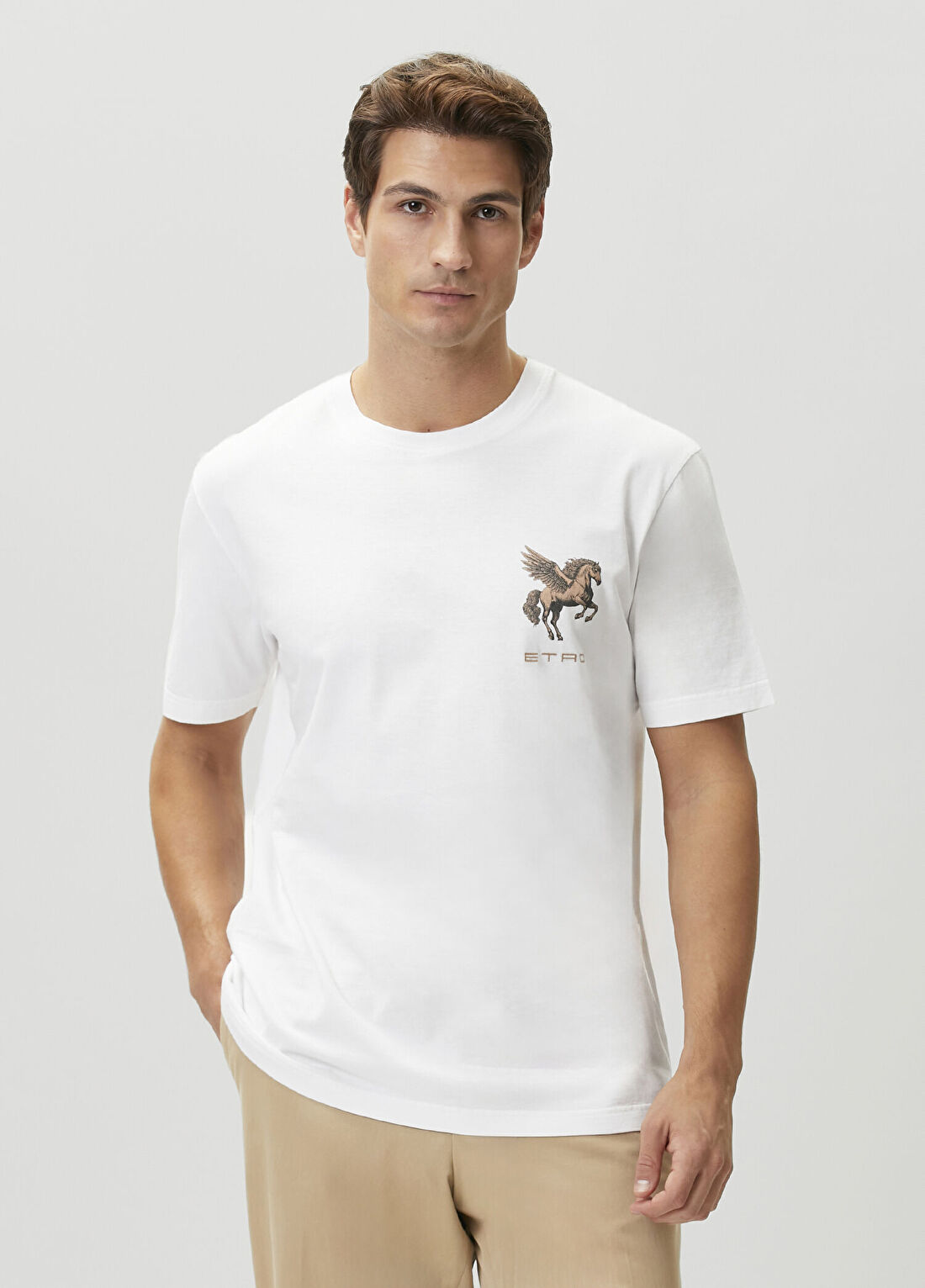 Etro Beyaz Logo Detaylı T-shirt