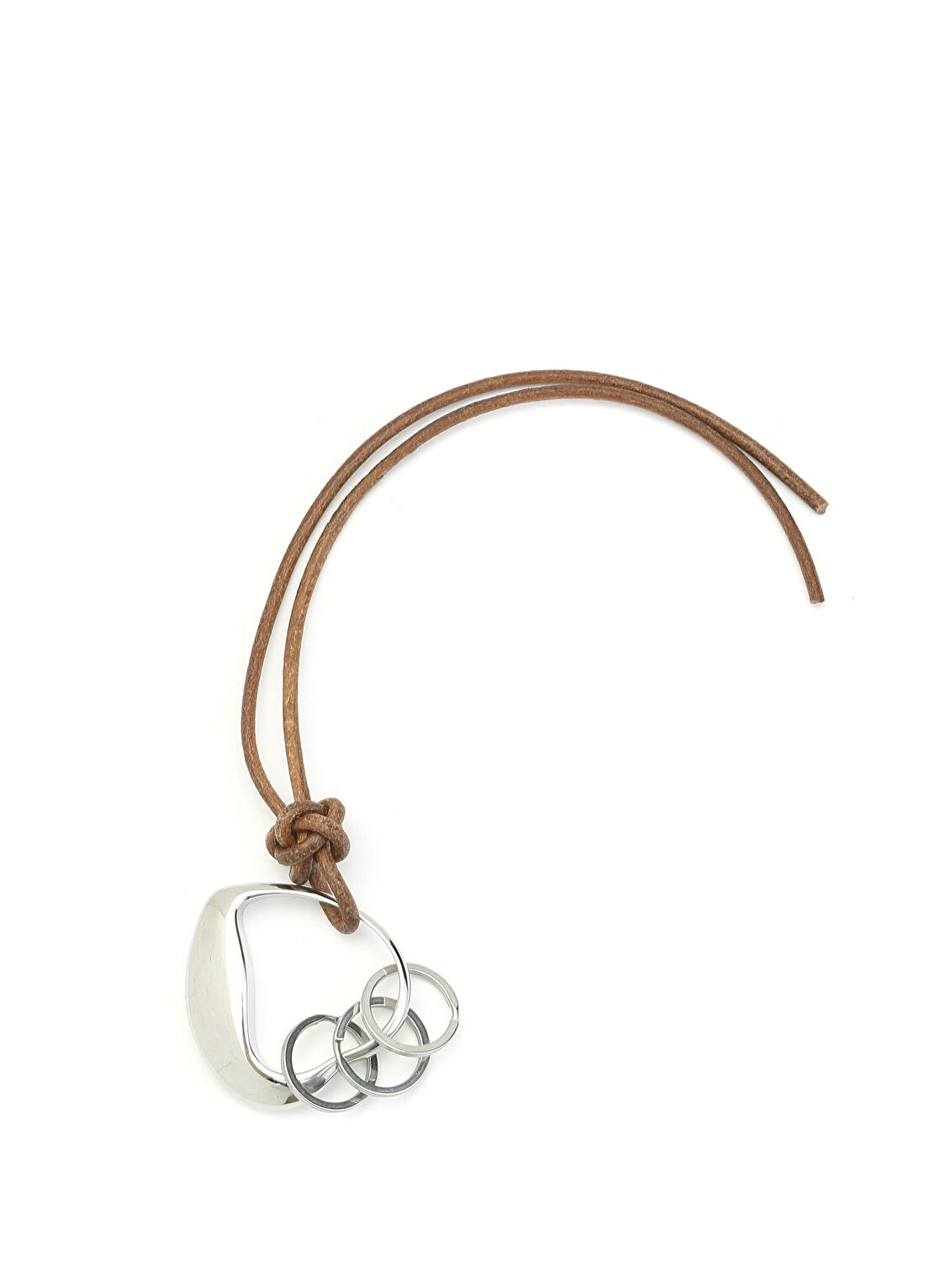 Georg Jensen Gri Kalp Figürlü Anahtarlık görsel 2
