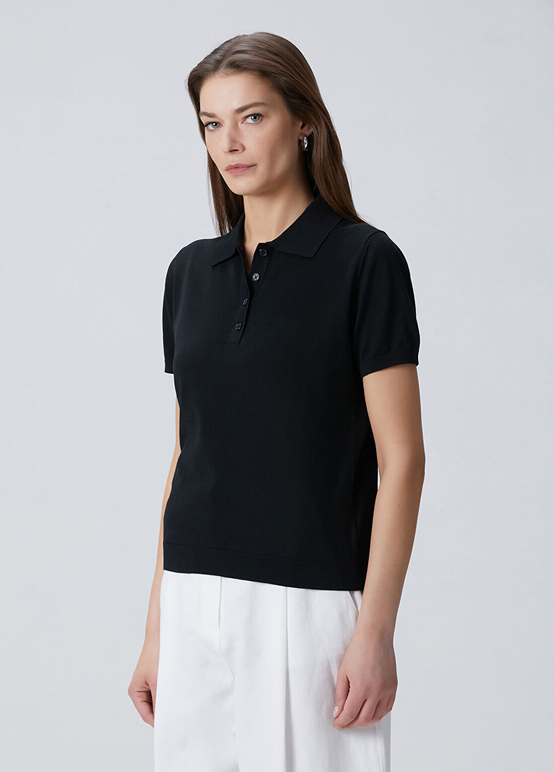 Beymen Collection Siyah Kısa Kol Polo Triko görsel 4