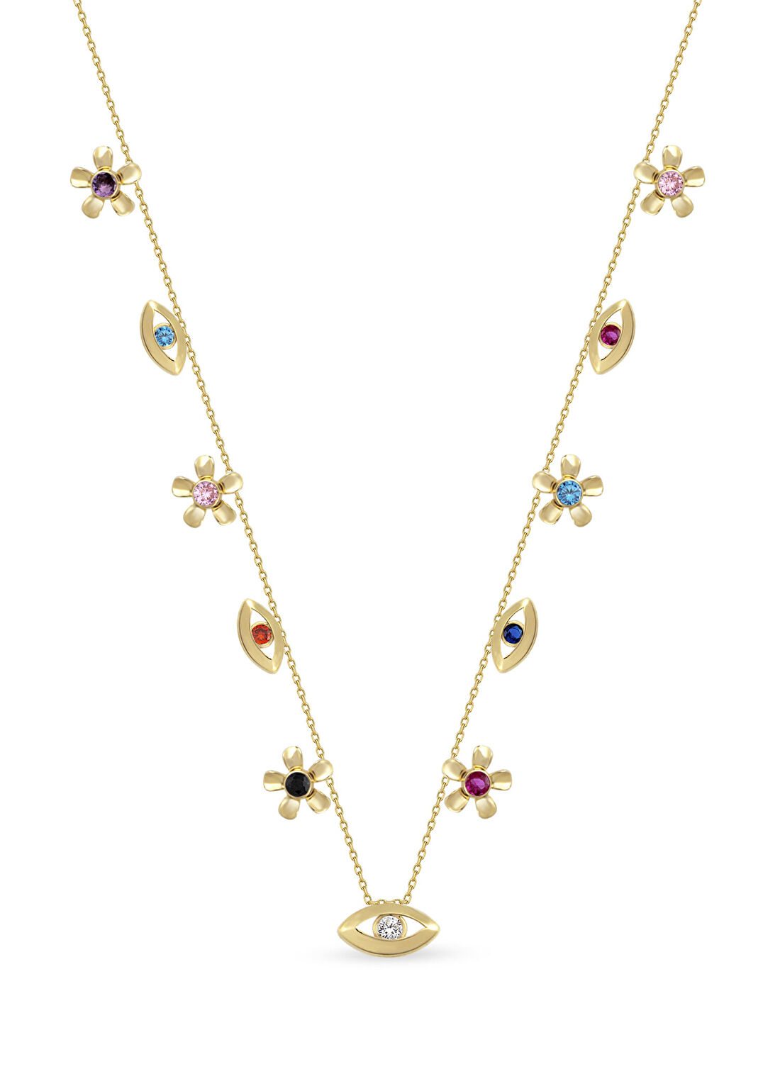 Orena Jewelry Garden Eye 14 Ayar Altın Kadın Kolye