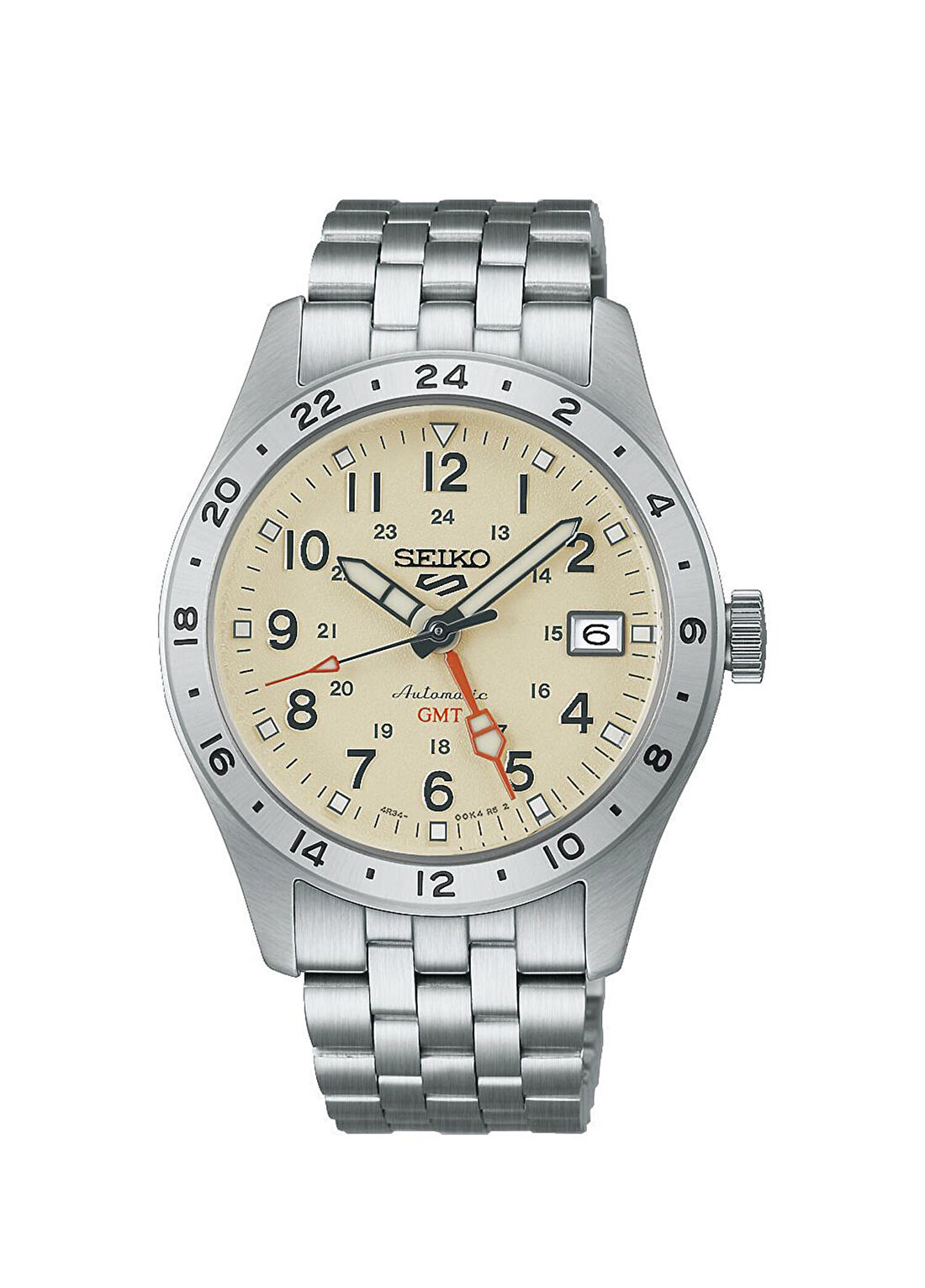 Seiko HDB002K1 5 Sports GMT Metalik Gri Çelik Erkek Kol Saati