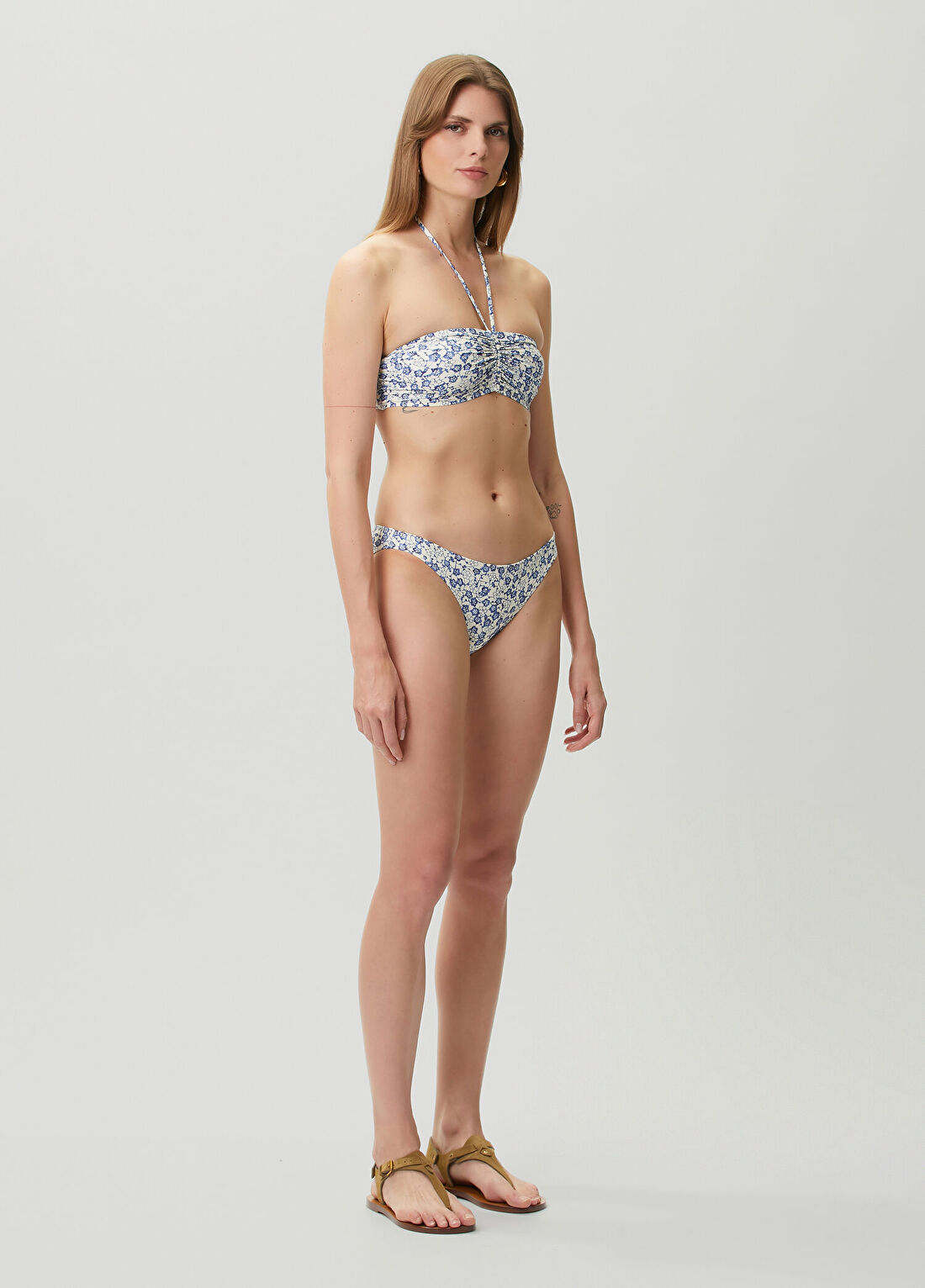 Isabel Marant Salma Mavi Çiçekli Bikini Üstü görsel 2