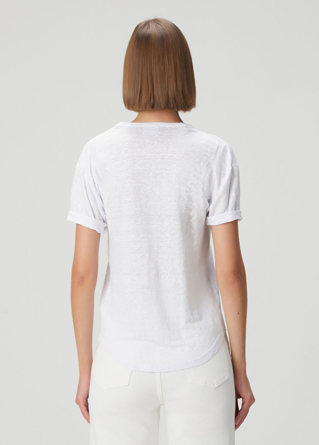 Marant Etoile Koldia Beyaz Keten T-shirt görsel 4