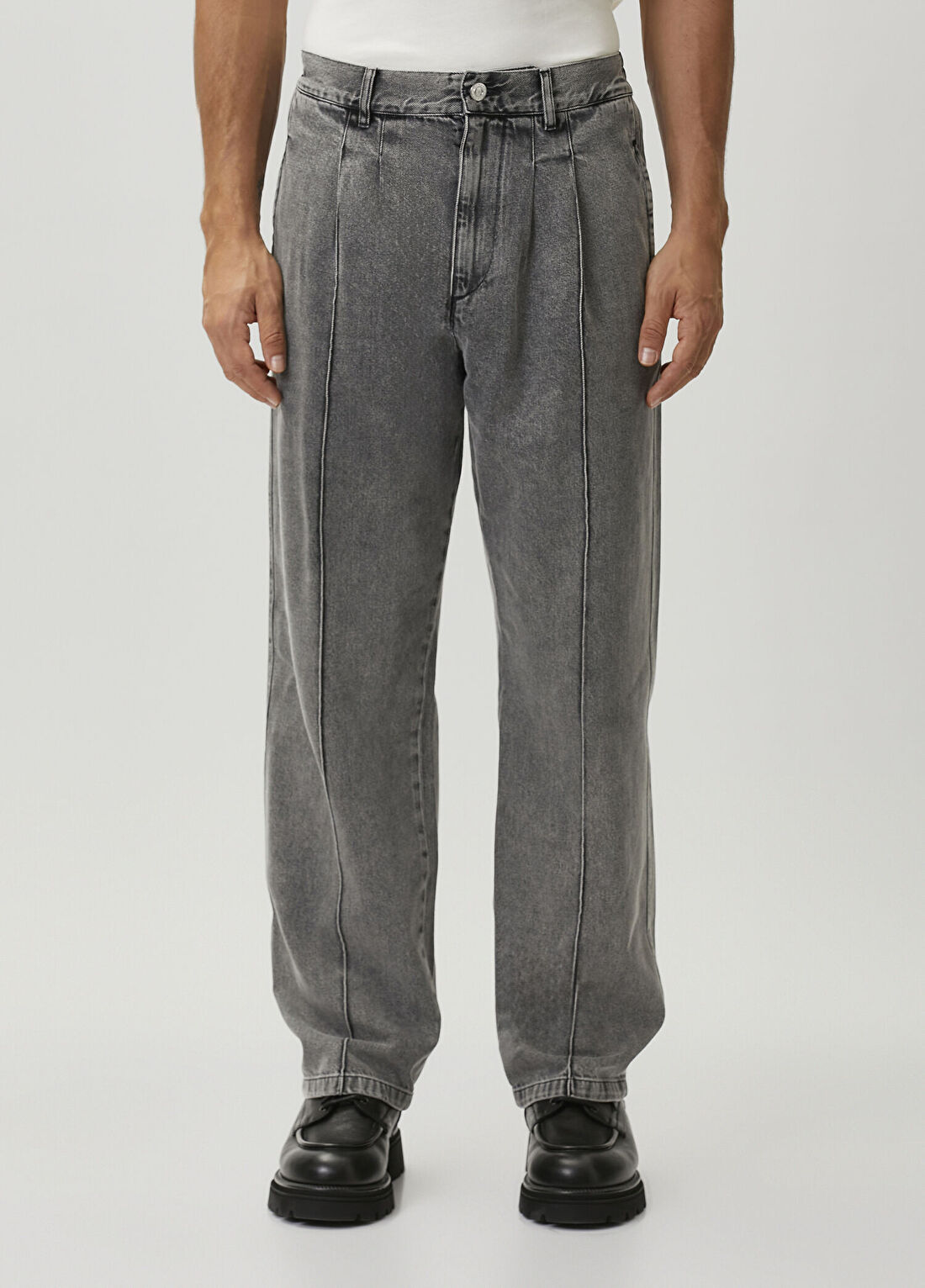 Marant Loose Fit Gri Jean Pantolon görsel 3