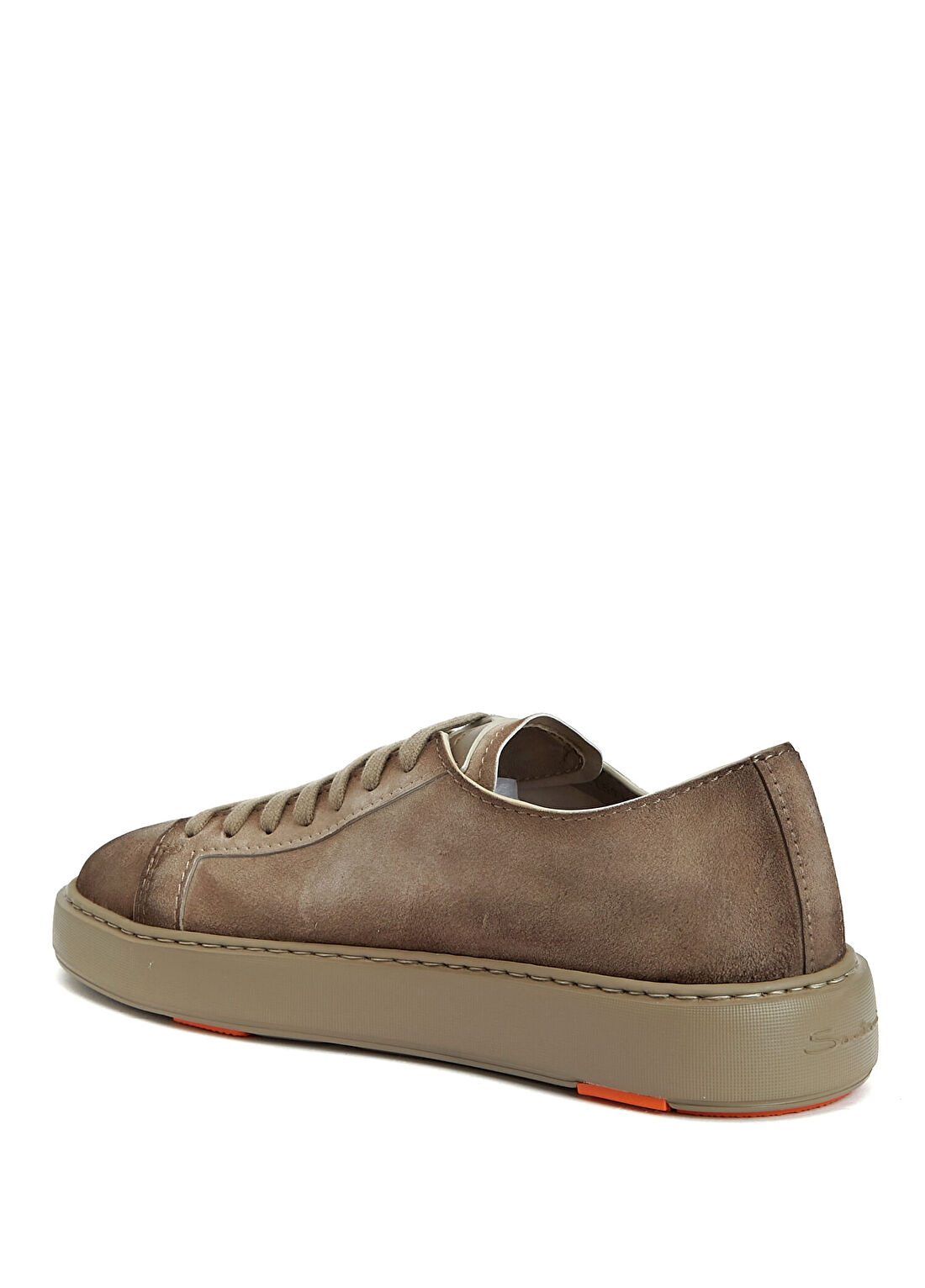 Santoni Bej Erkek Süet Sneaker görsel 3