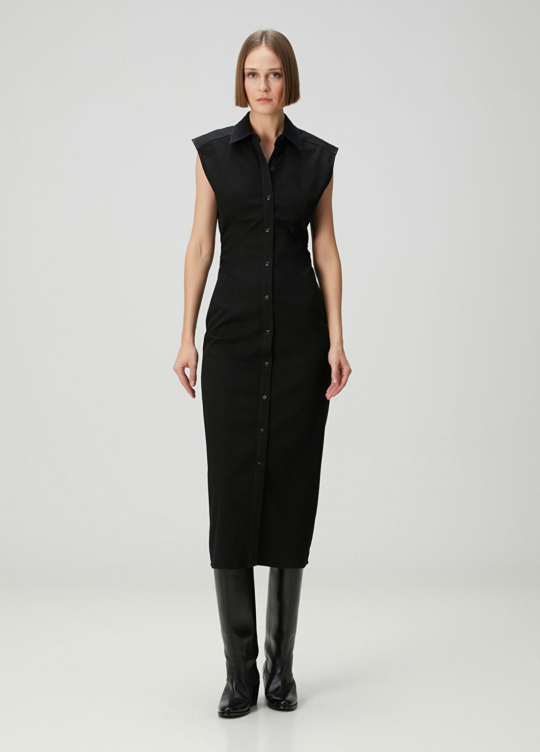 Rag&Bone Siyah Midi Elbise