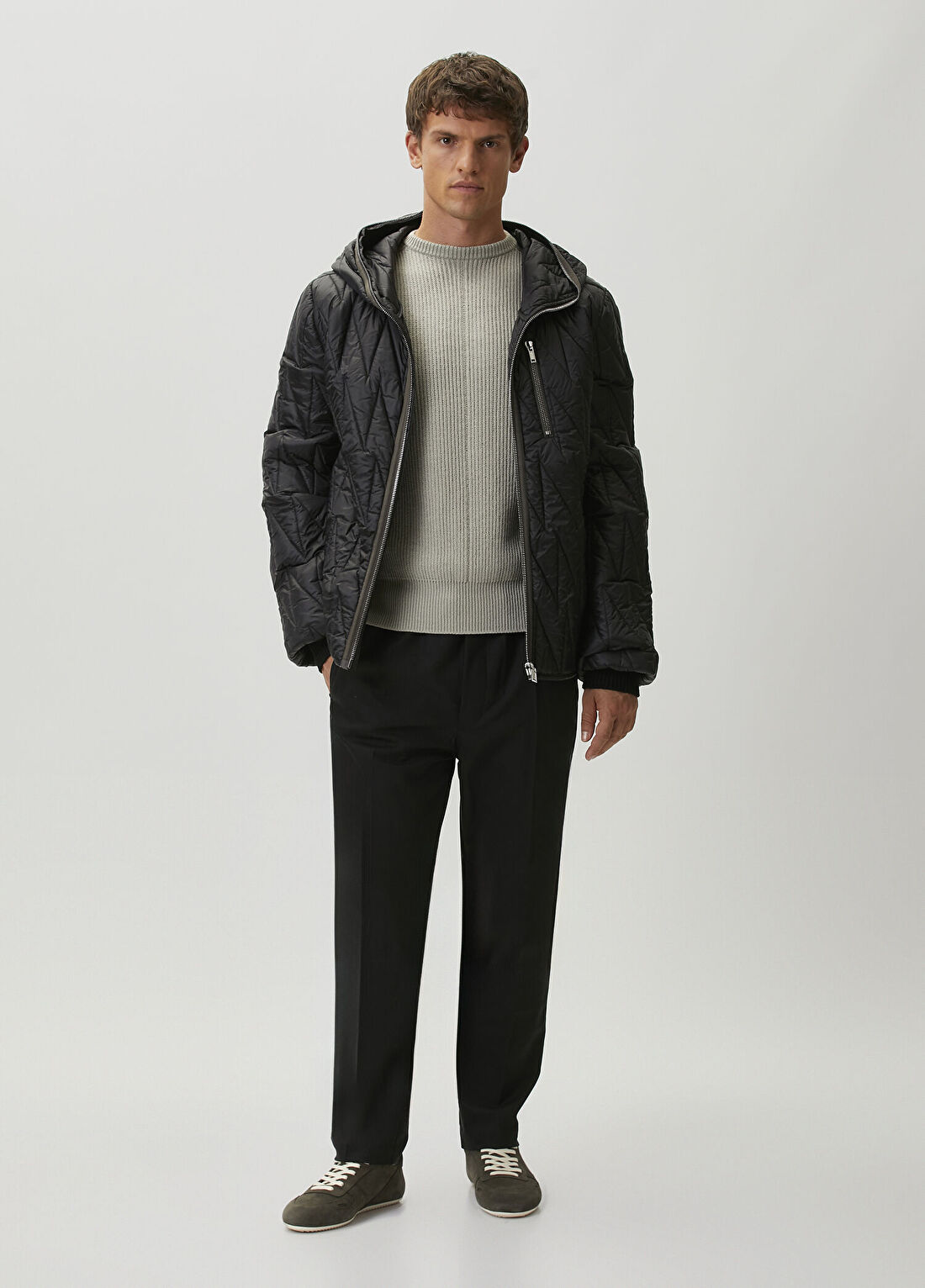 Rick Owens Siyah Beli Kordonlu Yün Pantolon